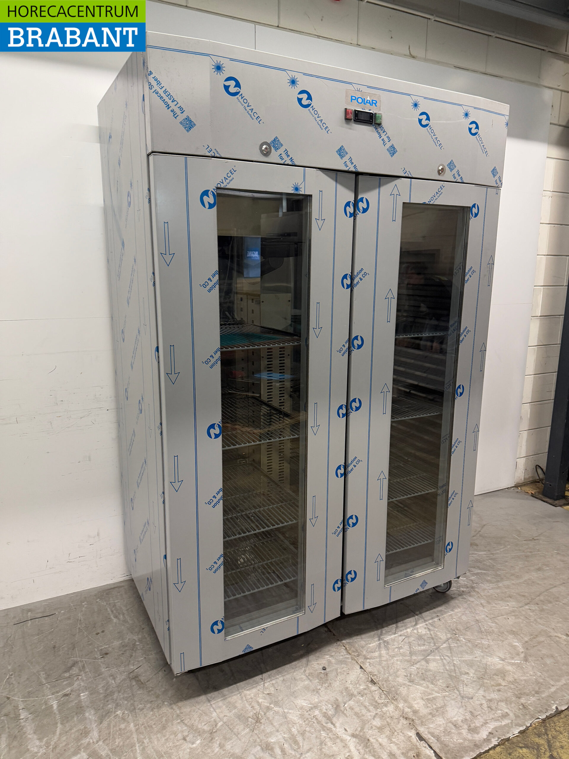 Stainless steel Polar Mobile Double Door Glass Door Refrigerator 1400 liters 230V Catering - Image 3