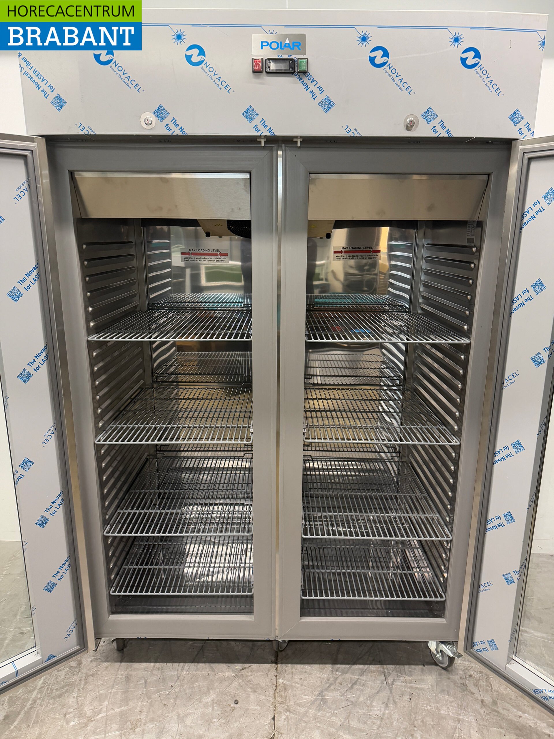 Stainless steel Polar Mobile Double Door Glass Door Refrigerator 1400 liters 230V Catering - Image 4