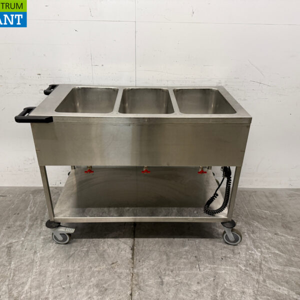 Stainless steel Hupfer Bain Marie Cart 3 x 1/1 GN 230V Horeca