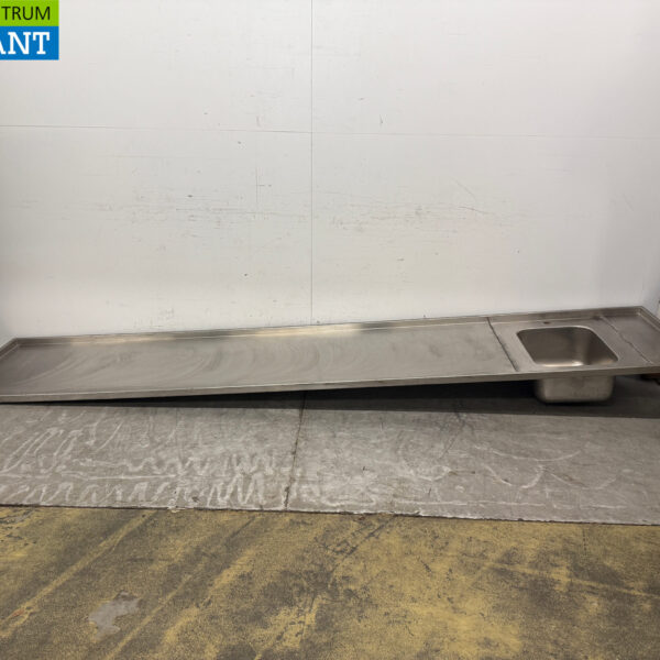 Stainless steel Sink Sheet Sink 372 x 70 cm Horeca