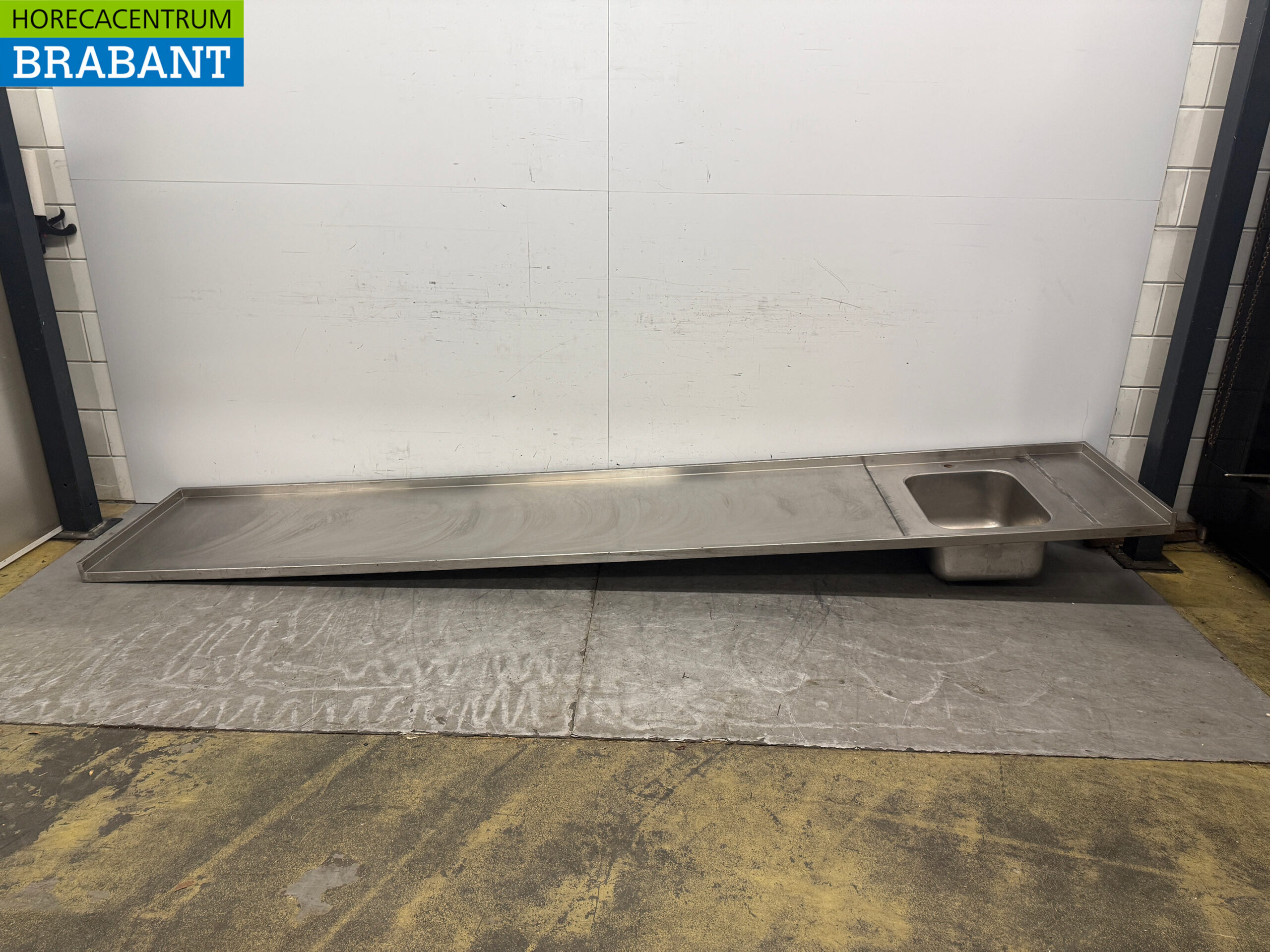 Stainless steel Sink Sheet Sink 372 x 70 cm Horeca