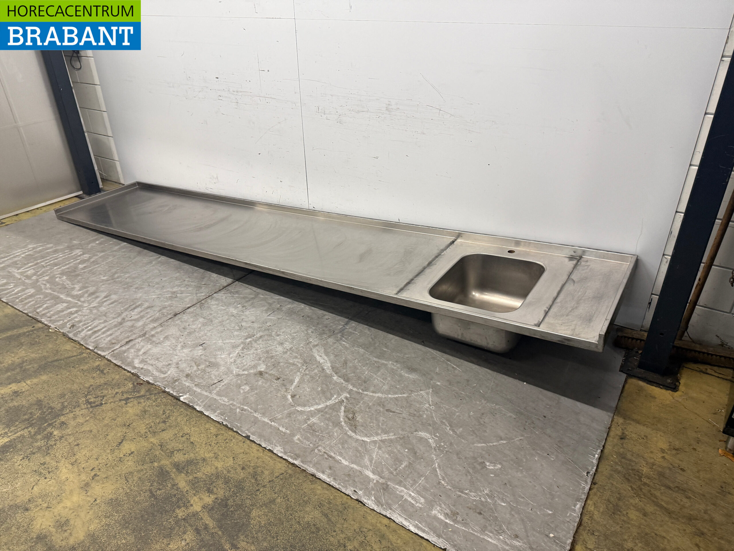 Stainless steel Sink Sheet Sink 372 x 70 cm Horeca - Image 2