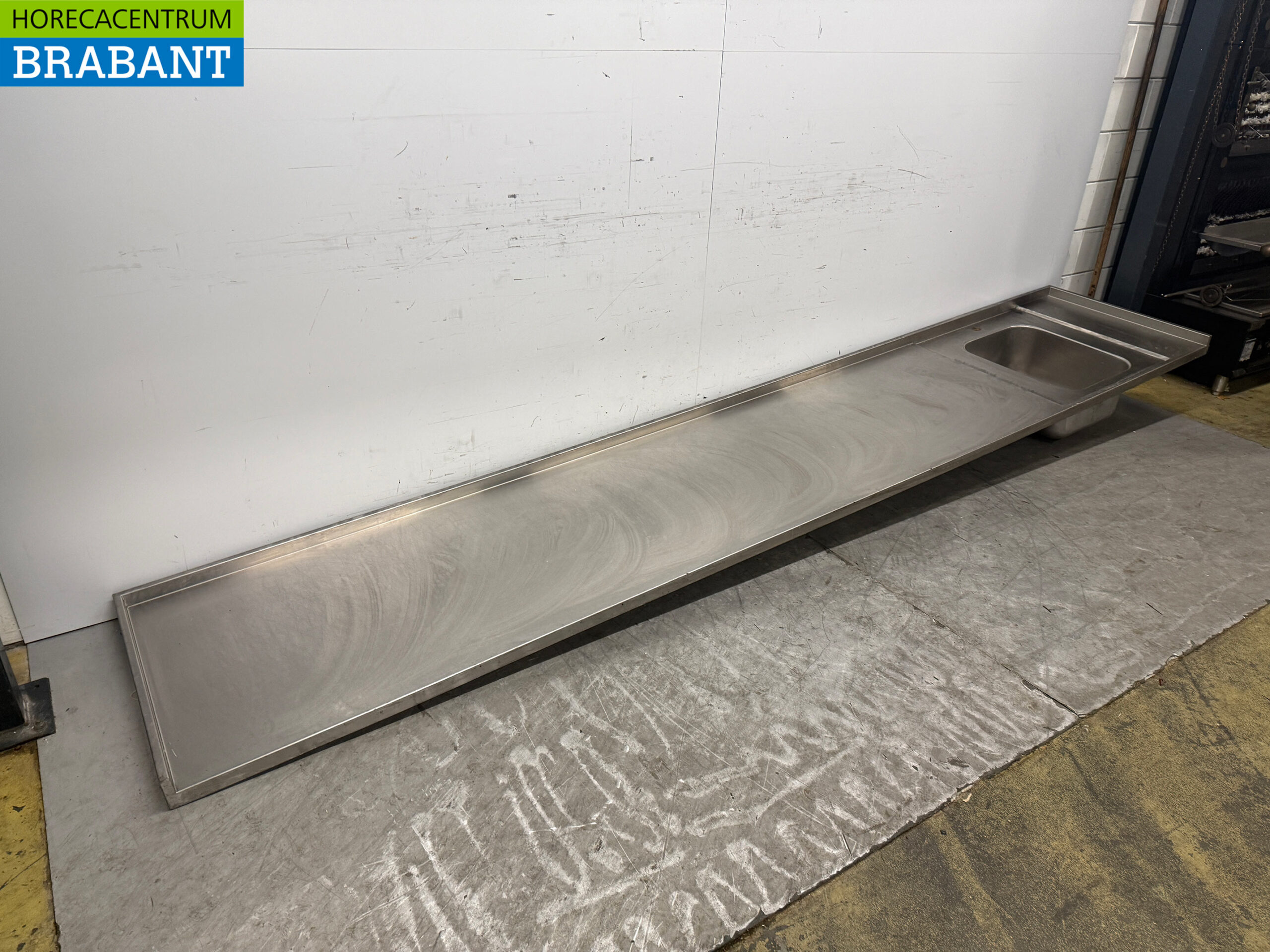 Stainless steel Sink Sheet Sink 372 x 70 cm Horeca - Image 3