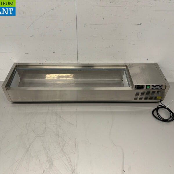 Stainless steel Combisteel Saladiere 6 x 1/4 GN 140 cm 230V Horeca