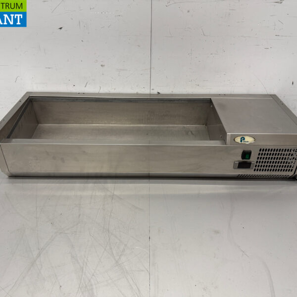 Stainless steel Pelican Saladiere 3 x 1/3 GN 1 x 1/2 GN 120 cm 230V Horeca