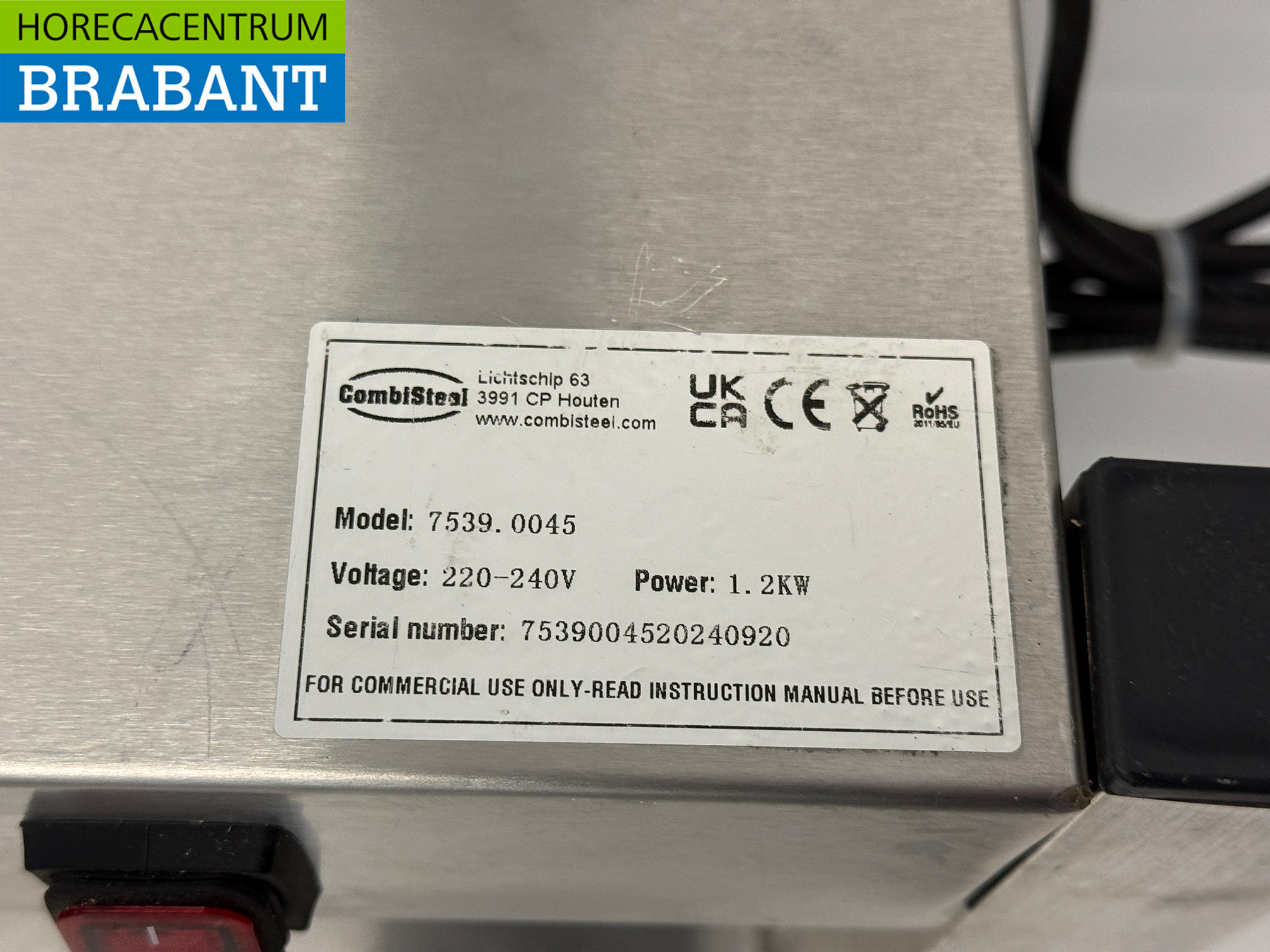 Stainless steel Combisteel Double Holding Bridge 2 x 230V Horeca - Image 4