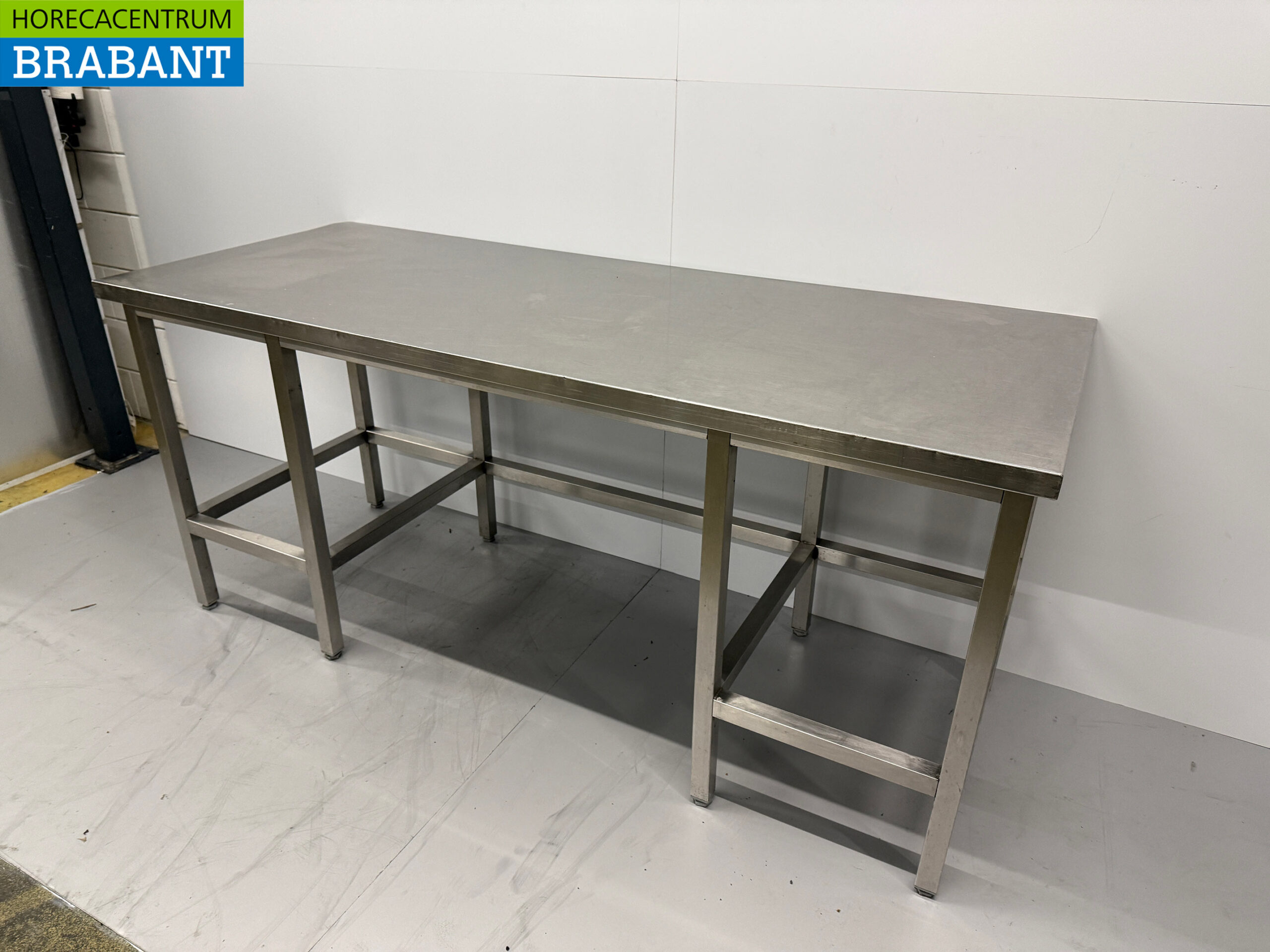 Stainless steel Worktable 200 x 80 x 89.5 cm Catering - Image 2