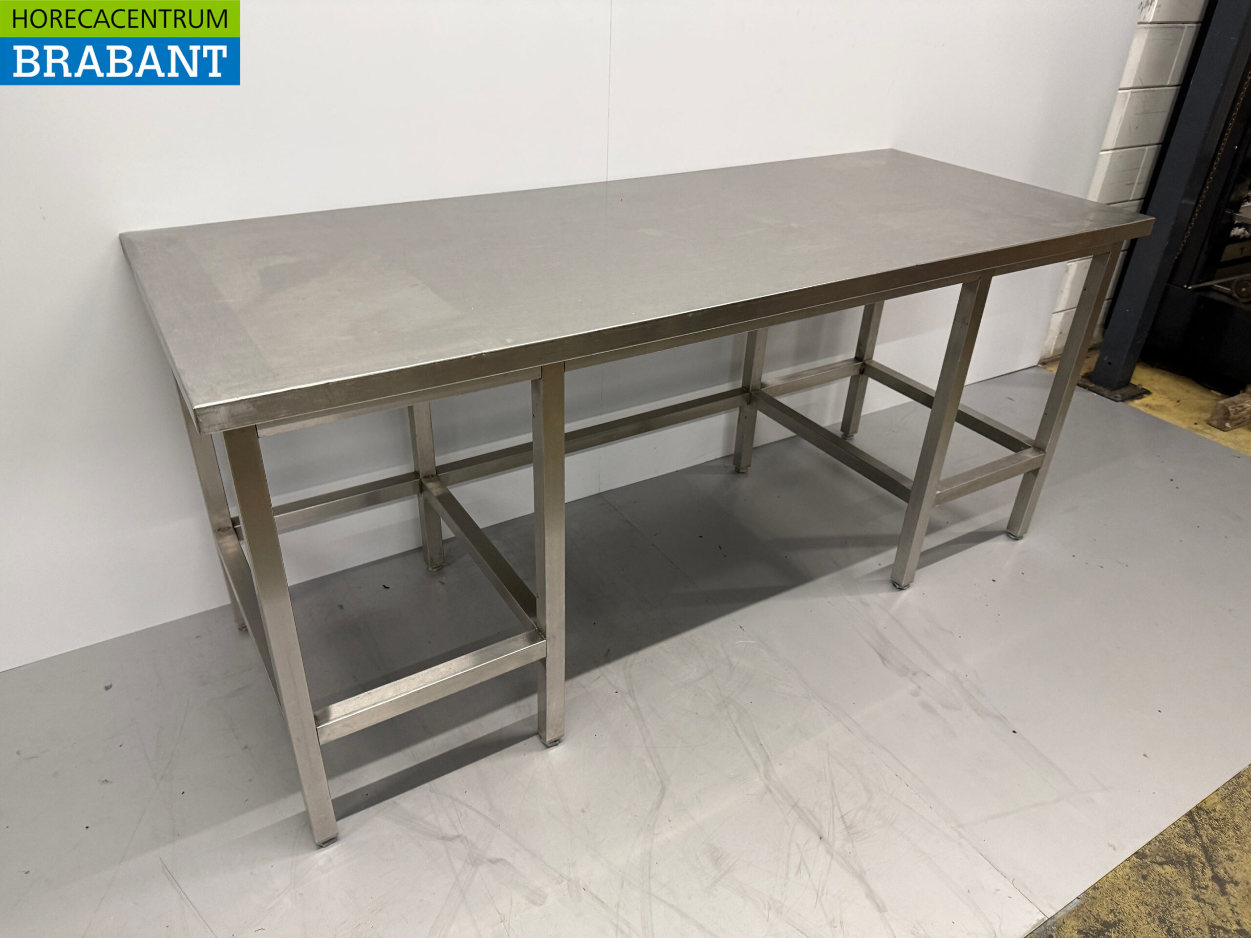 Stainless steel Worktable 200 x 80 x 89.5 cm Catering - Image 3