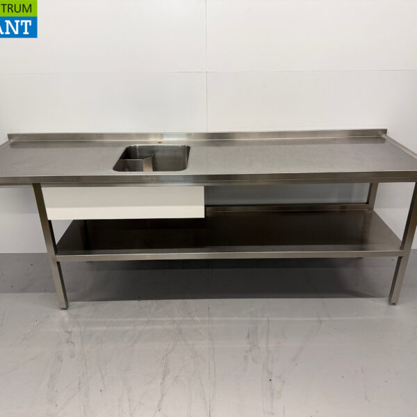 Stainless steel sink Sink with underhood 250 x 70 x 89 cm Catering