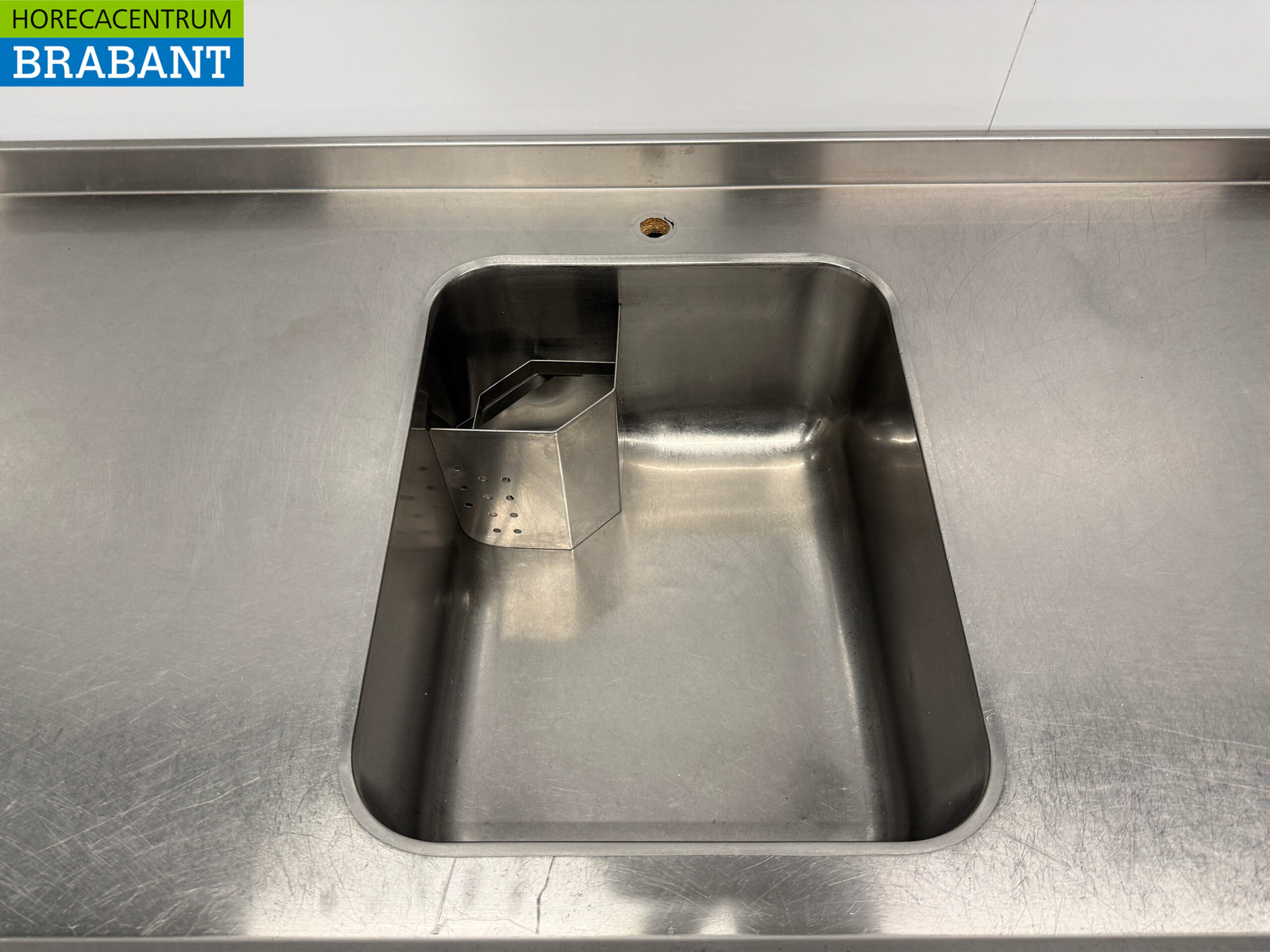 Stainless steel sink Sink with underhood 250 x 70 x 89 cm Catering - Image 4