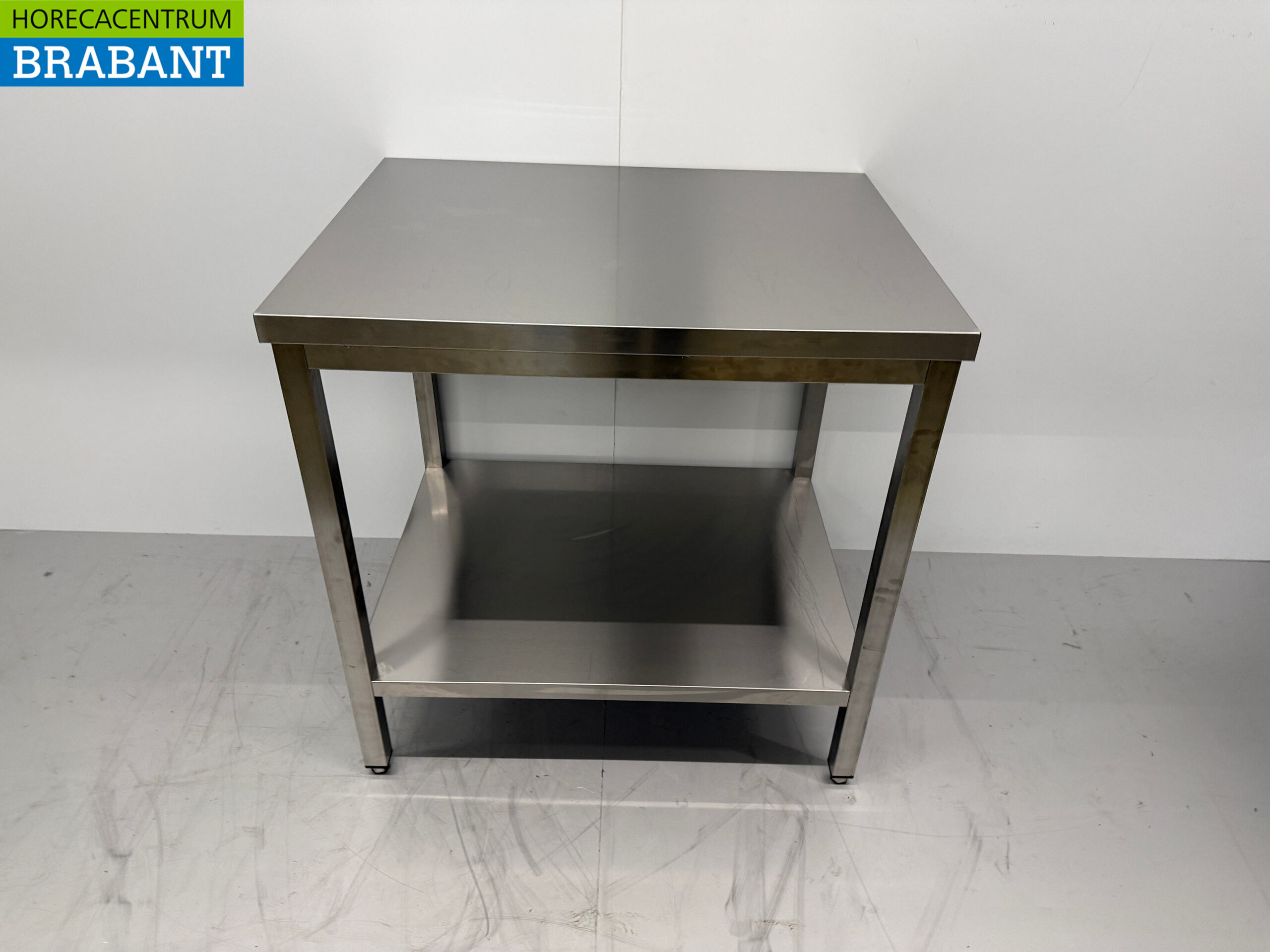 Stainless steel Worktable with undershelf 90 x 70 x 90.5 cm Catering