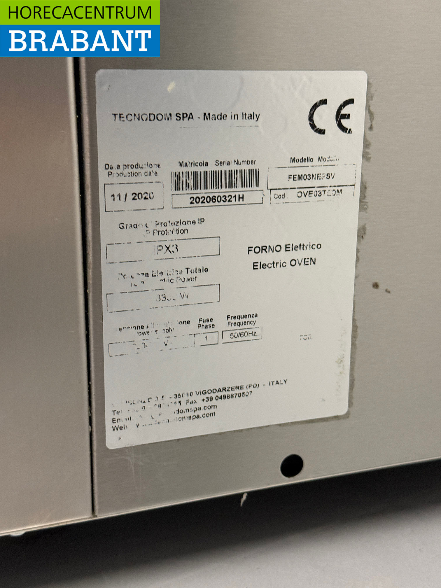 Stainless steel Nerone Hot Air Convection Oven 3 x 60/40 cm 230V Horeca - Image 5