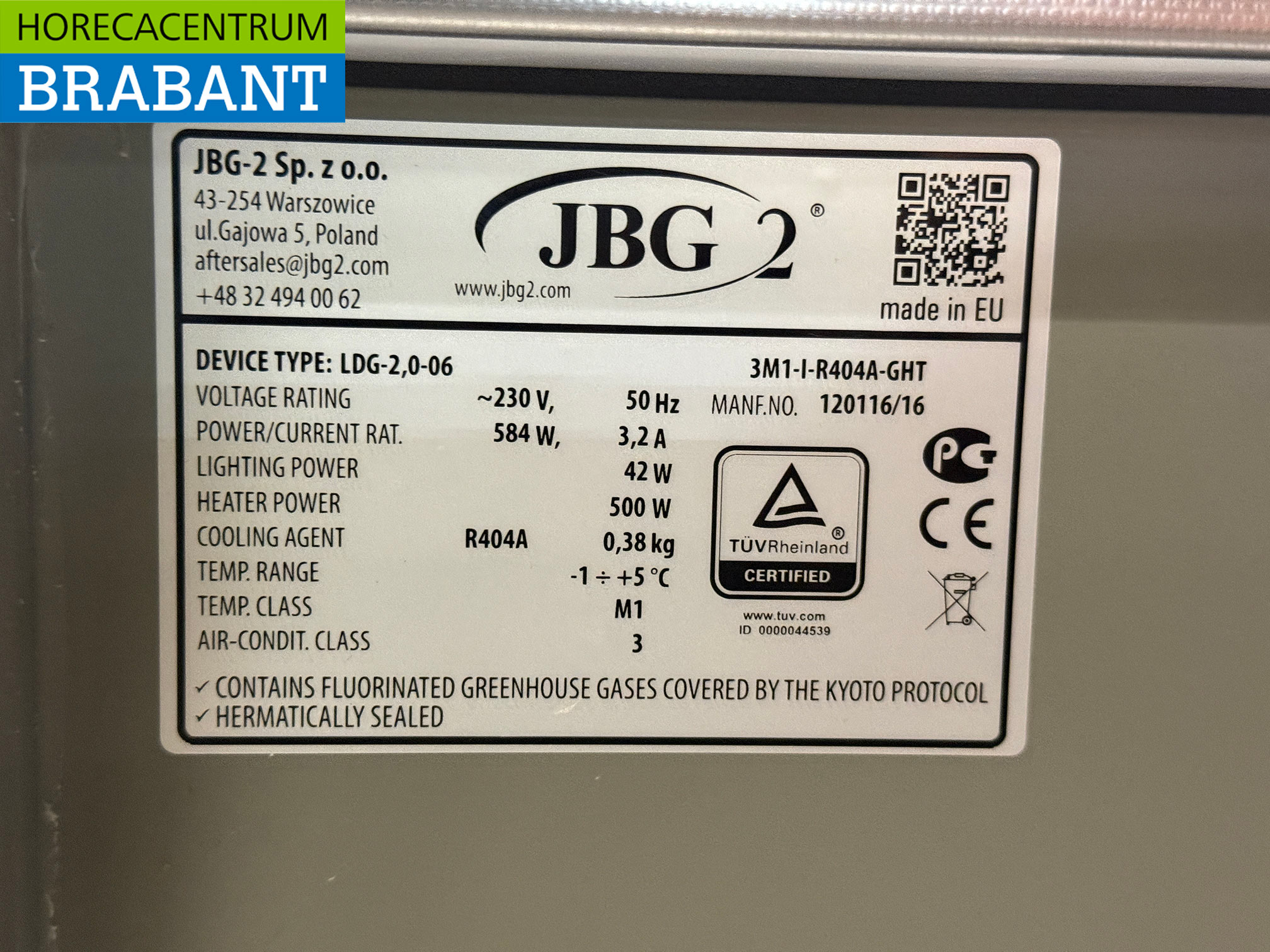 JBG-2 Refrigerated Snack Display Case 201 cm 230V Catering - Image 9