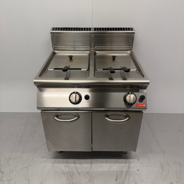 Stainless steel Gastro M Double Fryer 2 x 13 liters GAS Catering