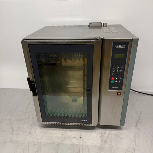 Stainless steel Leventi Hot air oven with moisture injection 12 x 60/40 cm 400V Horeca
