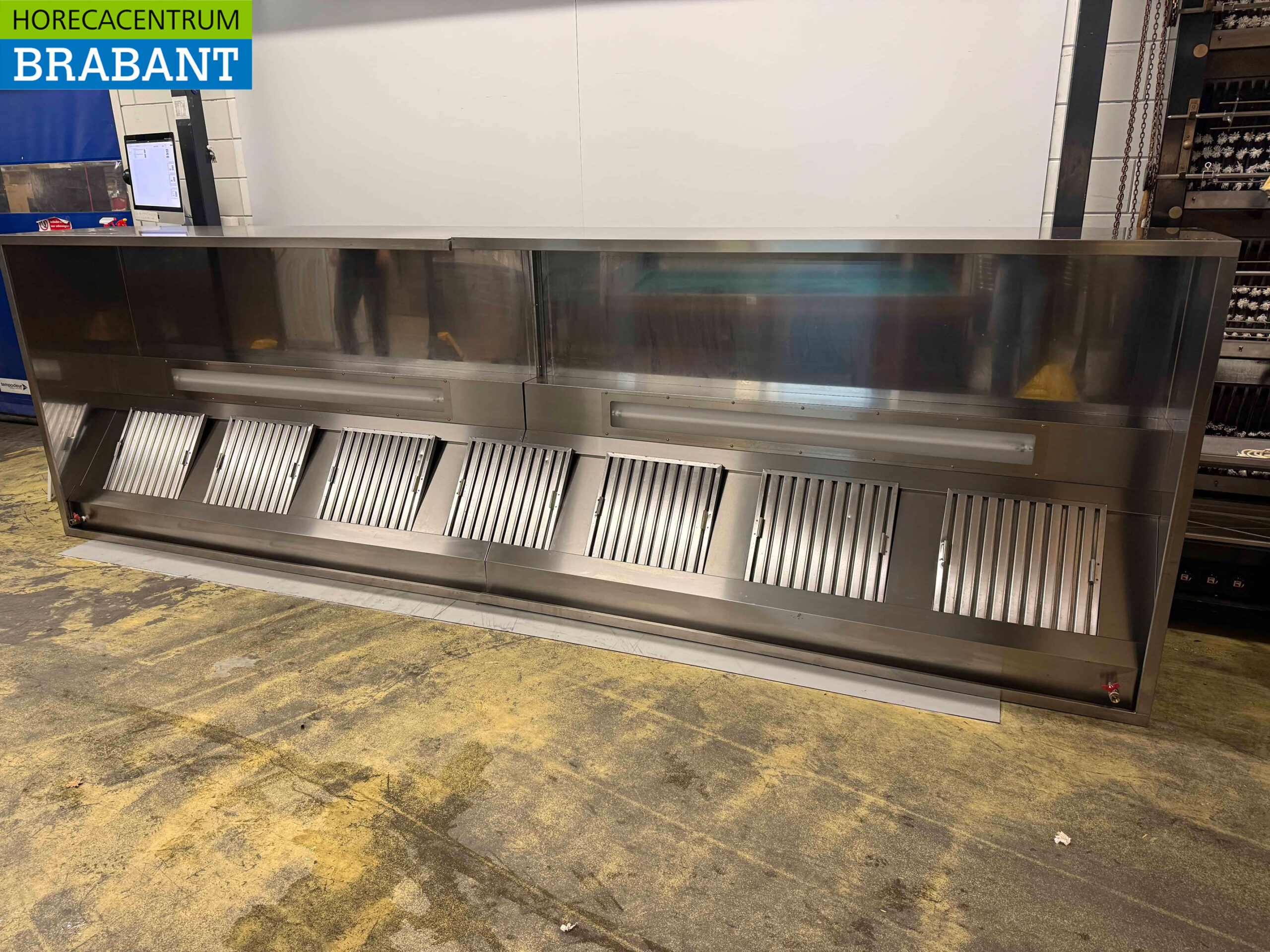 Stainless steel exhaust hood 460 x 140 x 60 cm Box model Horeca