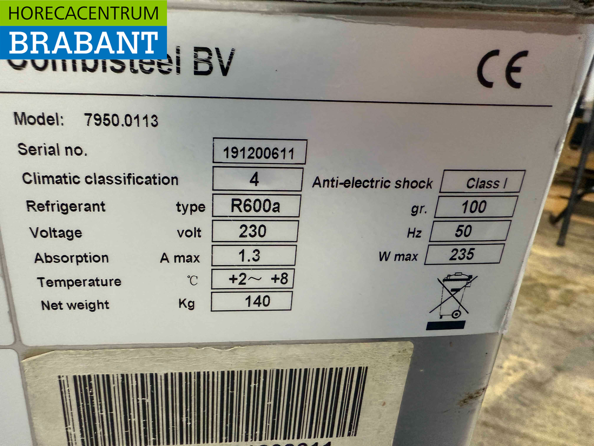 Stainless steel Combisteel Refrigerated Workbench 6 drawers 137 cm 230V Horeca - Image 5