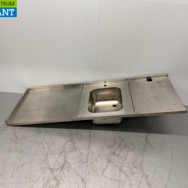 Stainless steel Sink Sheet Sink 196.5 x 70 cm Catering