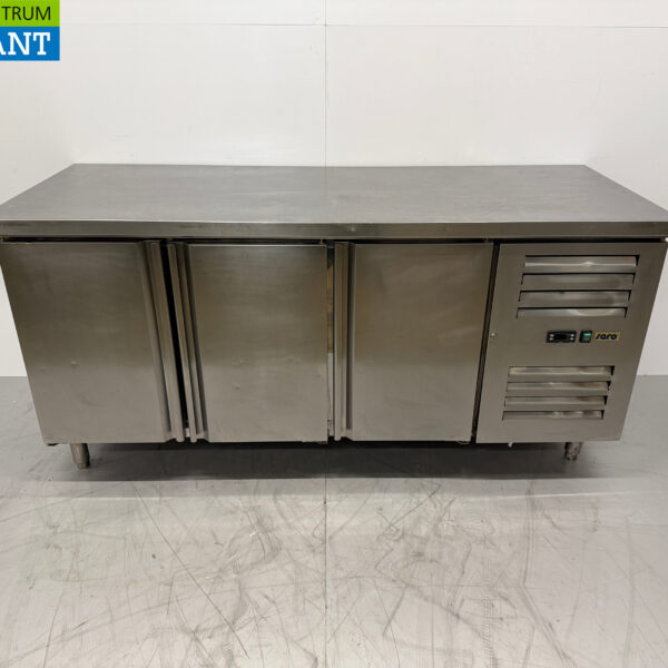 Stainless steel Saro Refrigerated Workbench 3 Doors 179.5 cm 230V Horeca