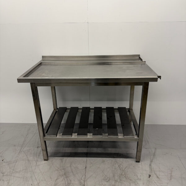 Stainless Steel Drainage Table for Sliding Dishwasher 117.5 x 71.5 x 91 cm Horeca