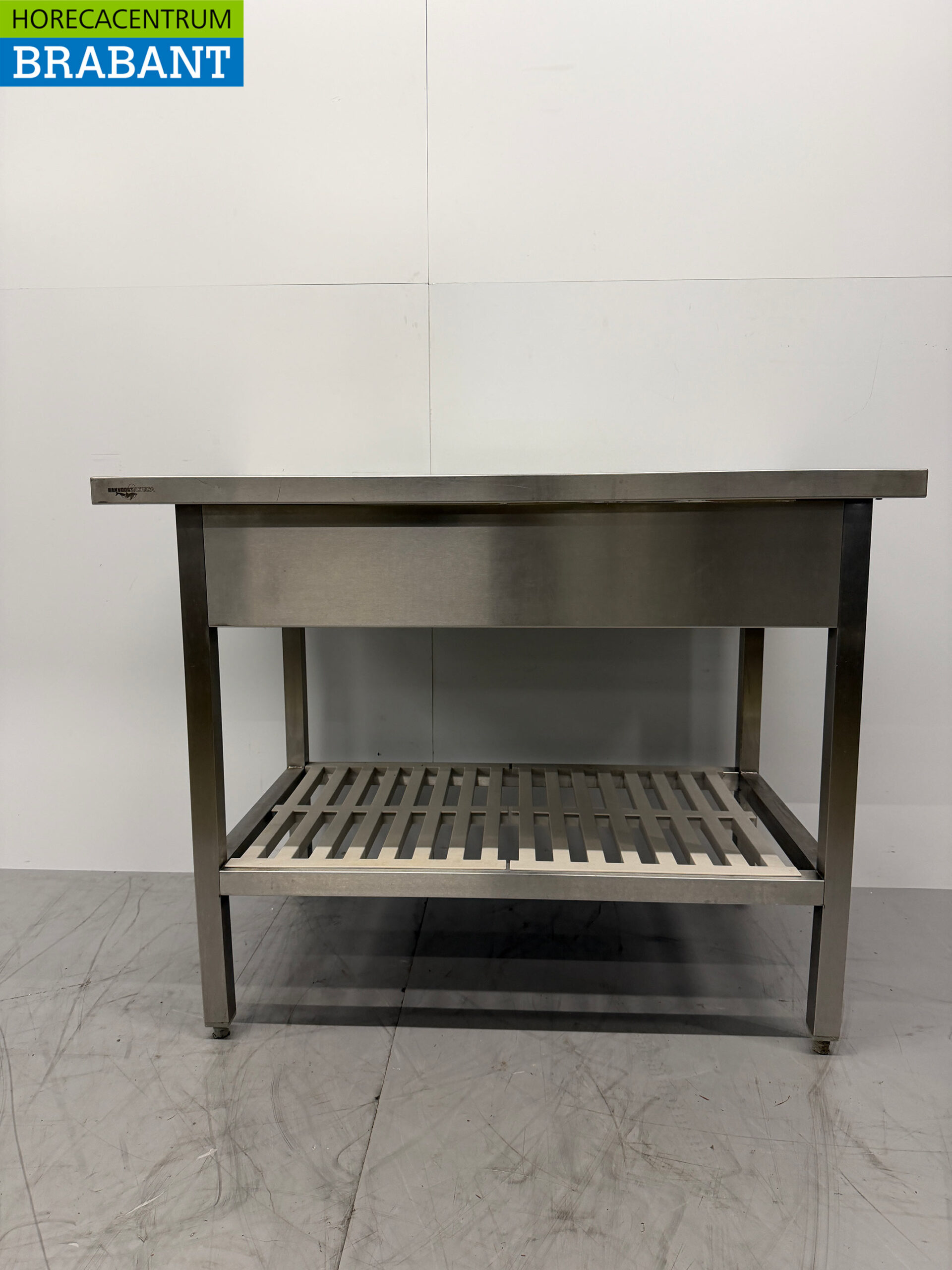 Stainless steel Feeding Table for Sliding Dishwasher 115 x 70 x 87.5 cm Horeca - Image 4