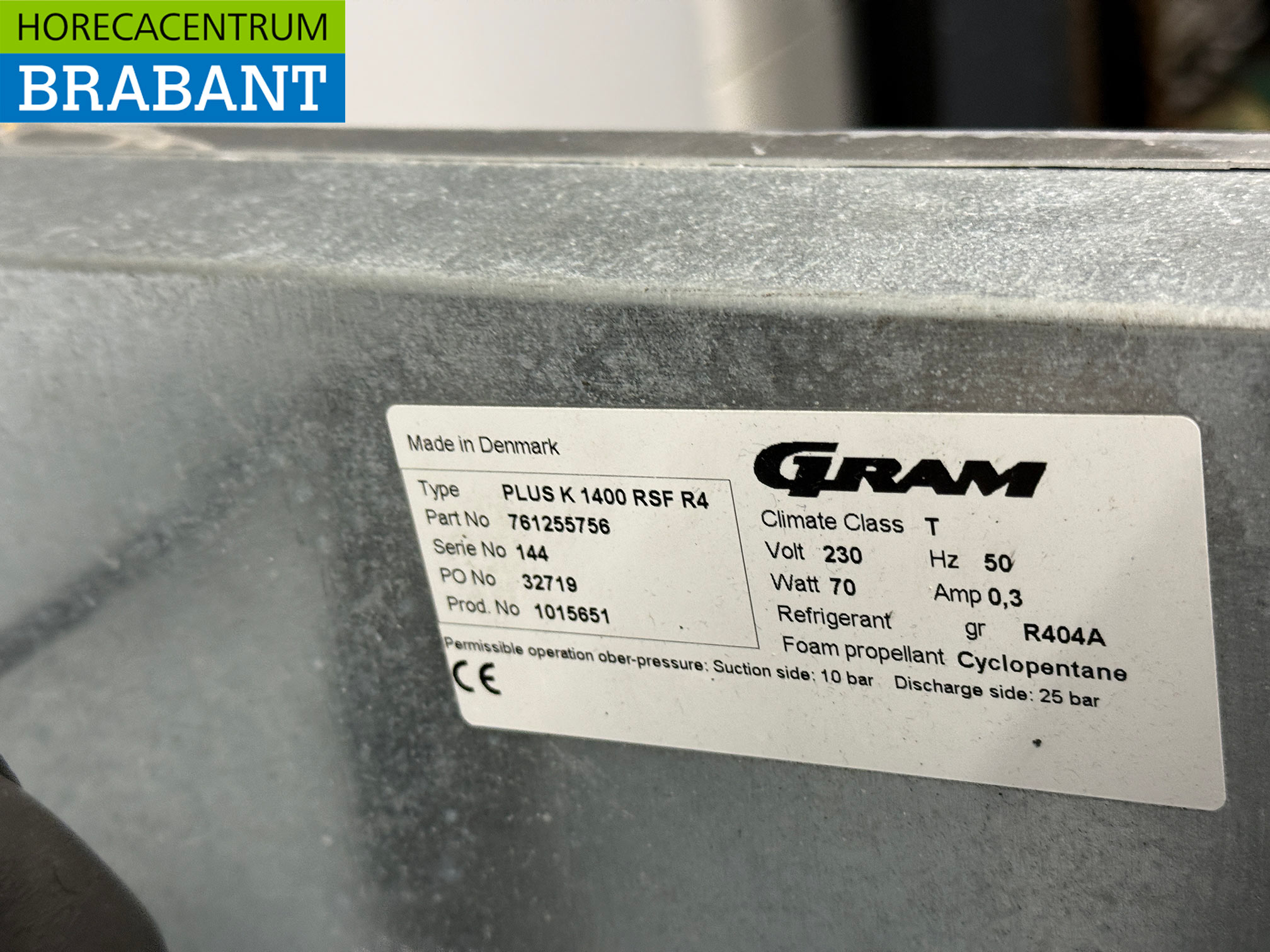 Stainless steel Gram Double door Refrigerator 1400 liters 230V Catering - Image 5