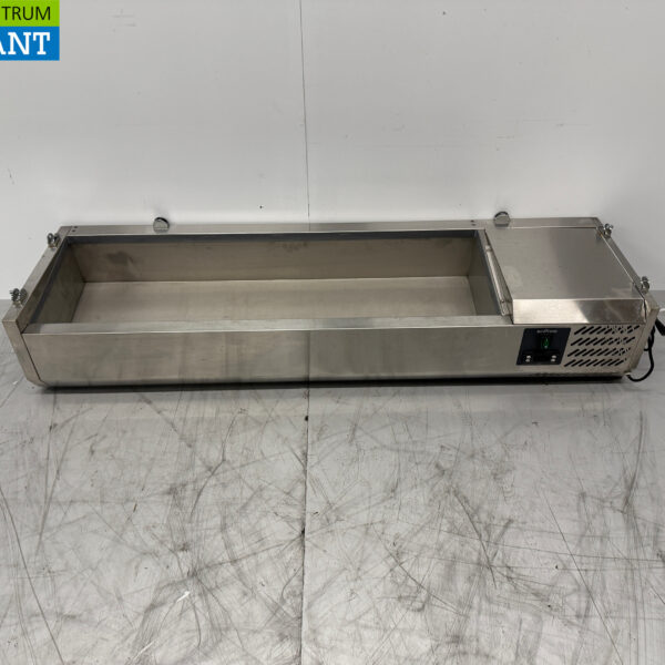 Stainless steel Ecofrost Top Refrigerated Display Case Saladiere 6 x 1/3 GN 140 cm 230V Horeca