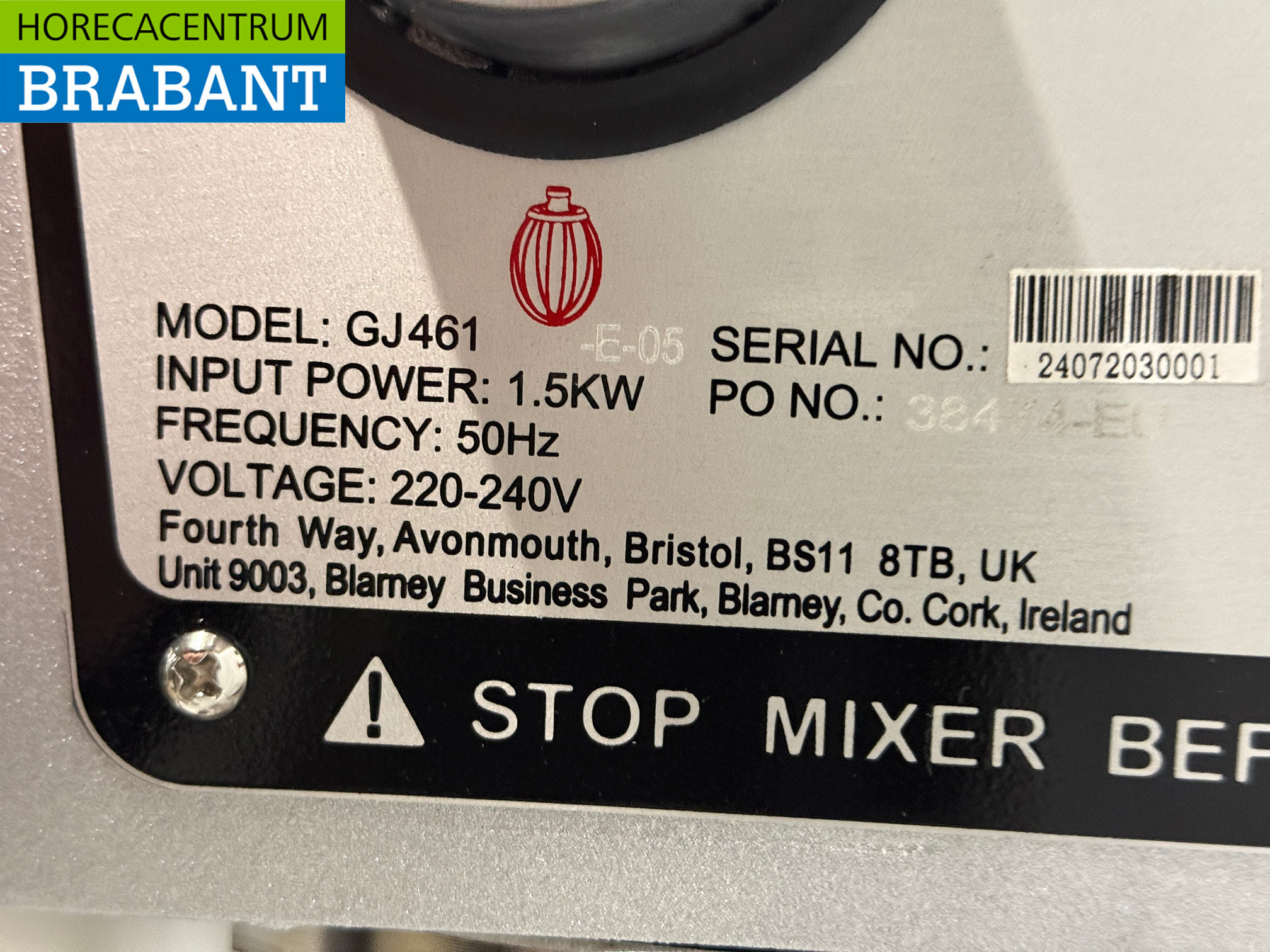 Buffalo GJ461 Planet Mixer Mixer stainless steel tub 29 liters 230V Horeca - Image 7