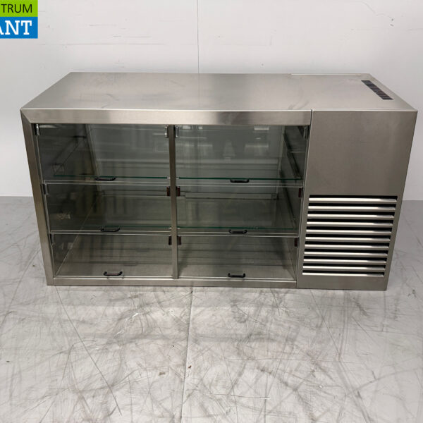 Stainless steel Groku Refrigerated Display Case 6 flaps 230V Catering