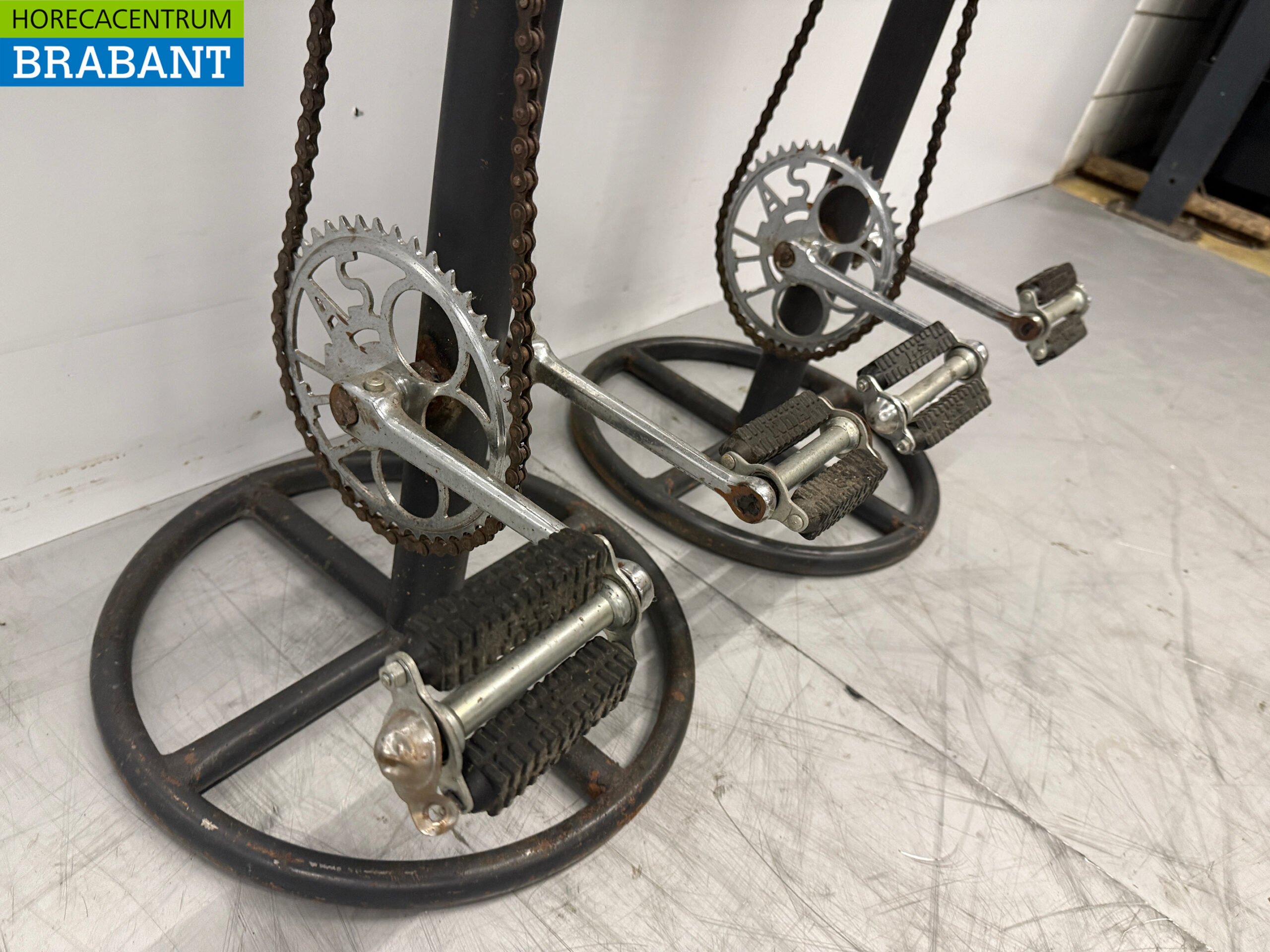 Set of 2 Metal Barstool Bicycle Look Catering - Image 4