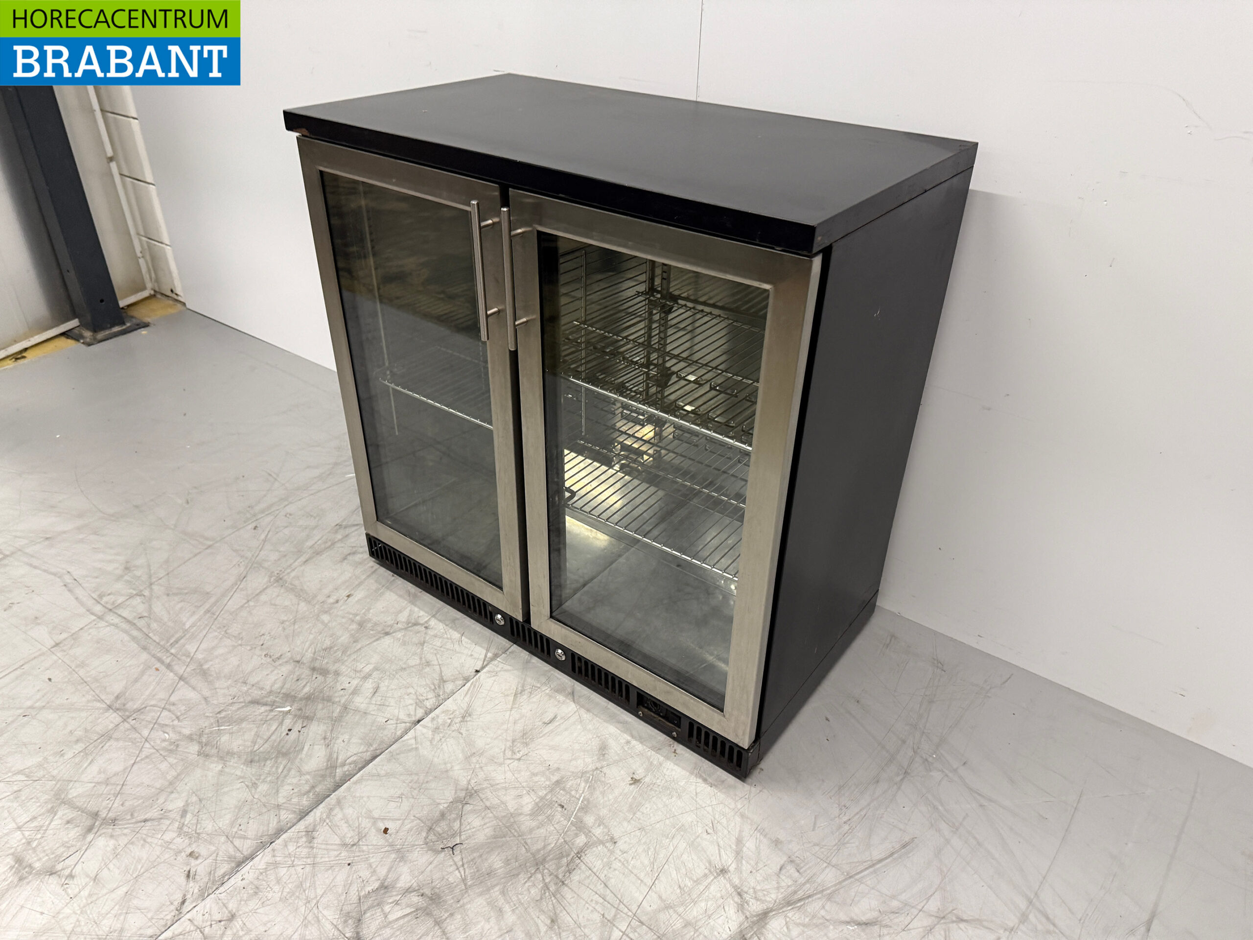 Stainless steel Serrco Bar Refrigerator 2 Glass Folding Doors 92 cm 230V Catering - Image 2