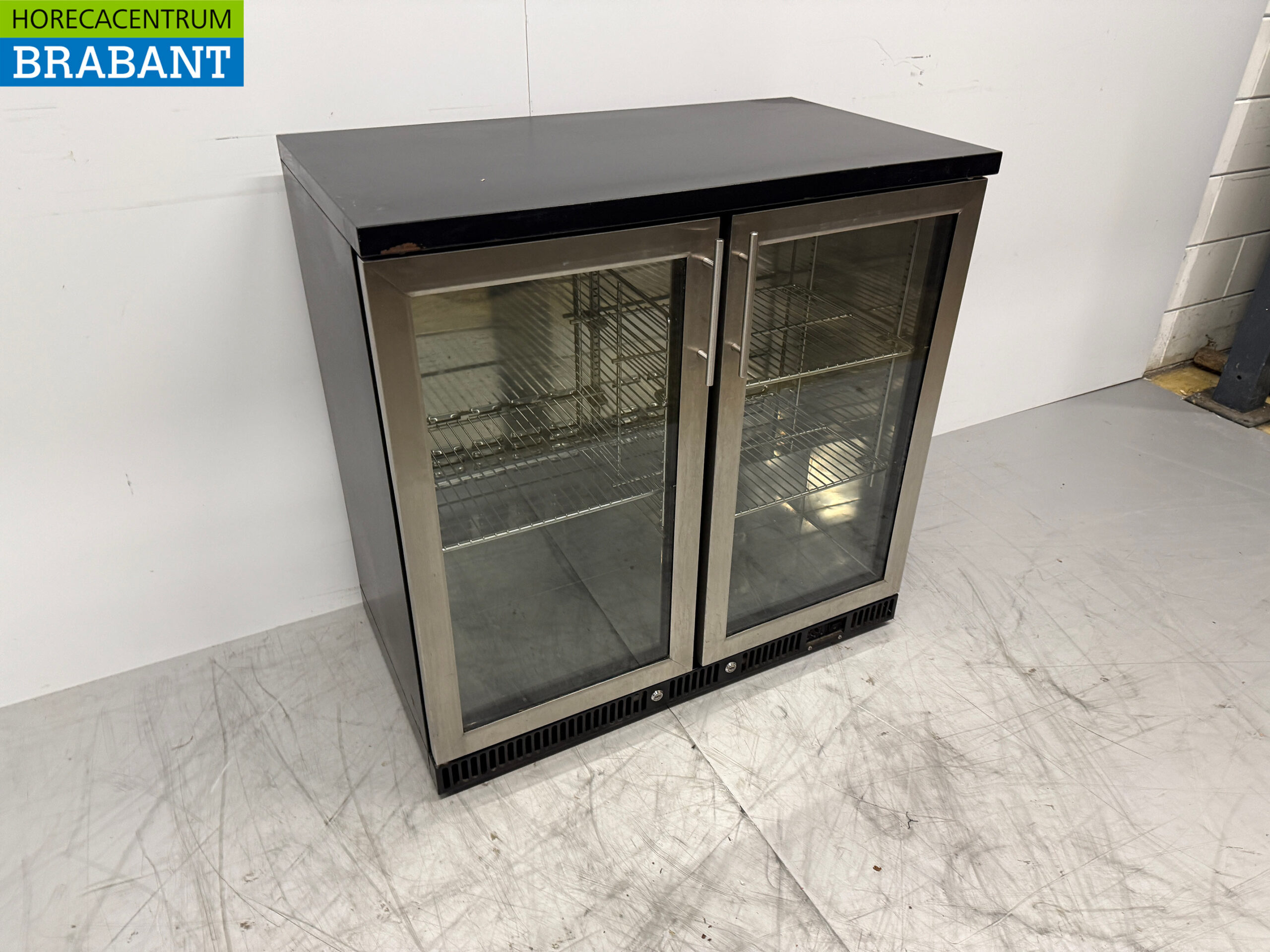 Stainless steel Serrco Bar Refrigerator 2 Glass Folding Doors 92 cm 230V Catering - Image 3