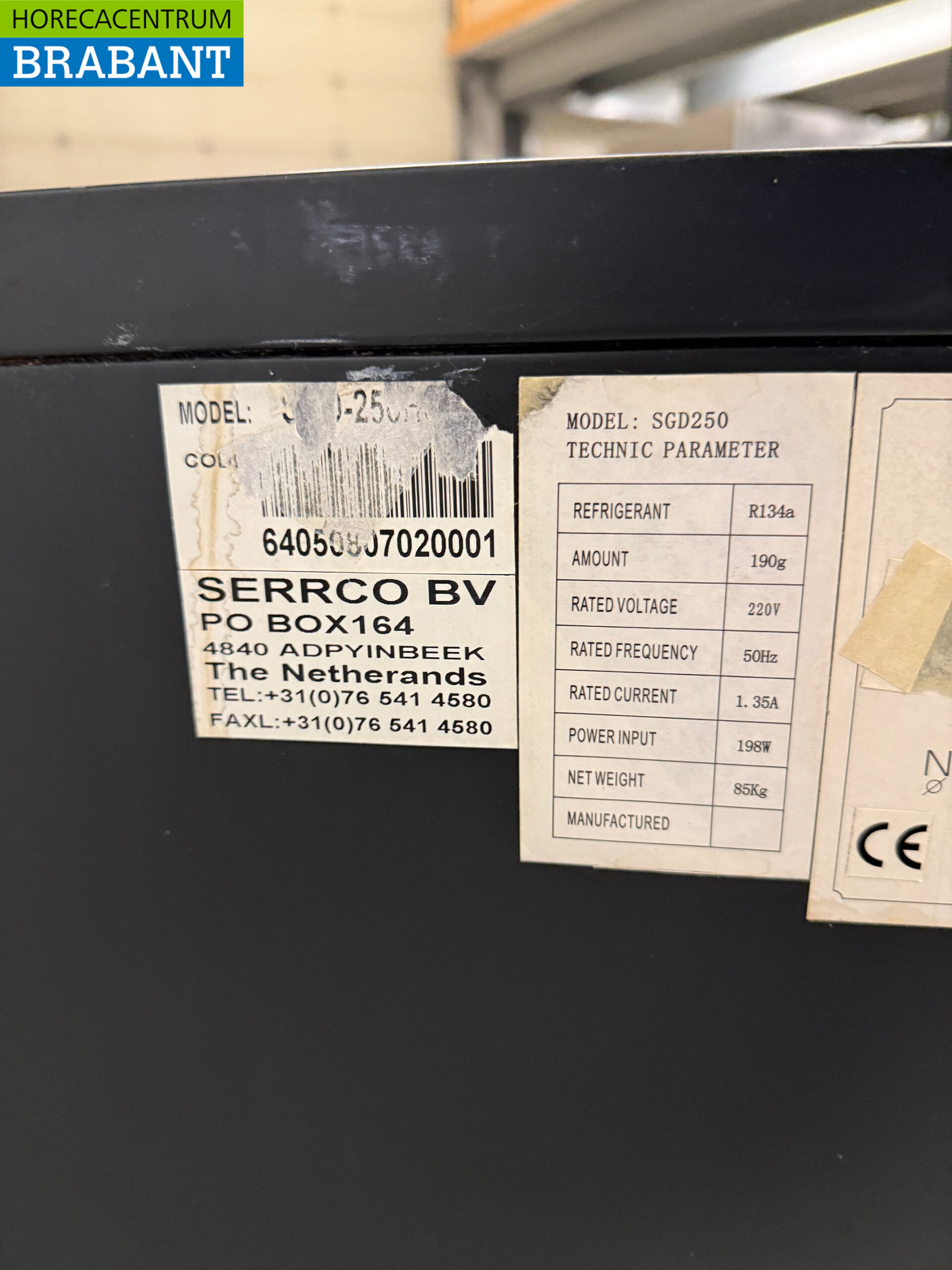 Stainless steel Serrco Bar Refrigerator 2 Glass Folding Doors 92 cm 230V Catering - Image 5