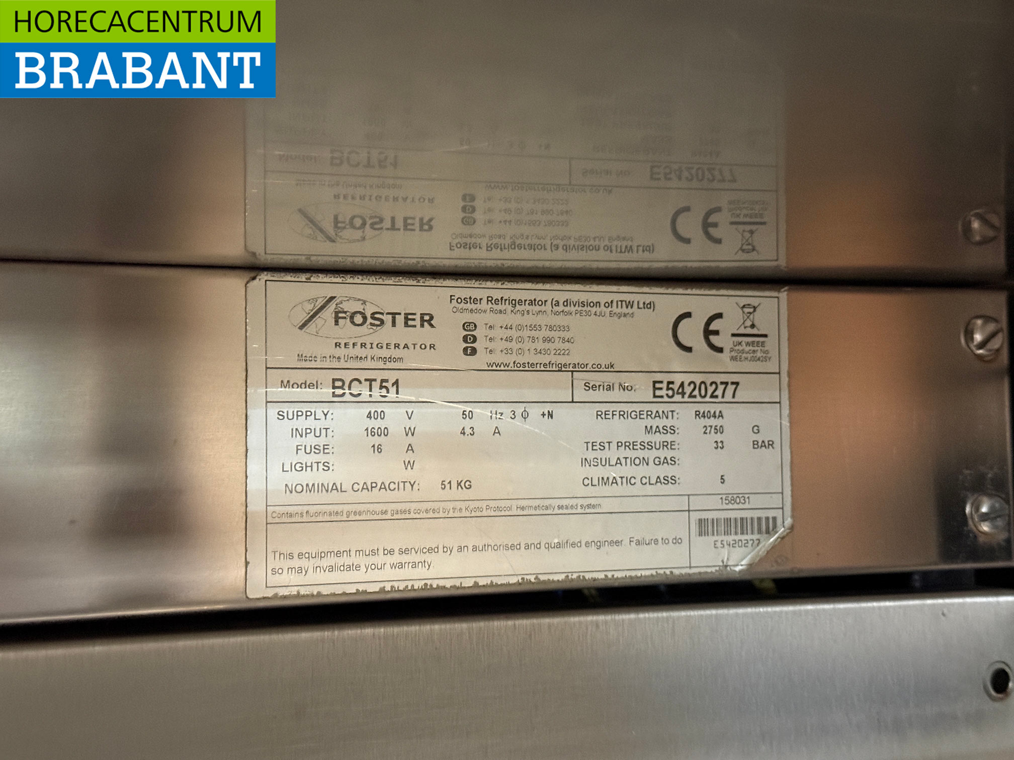 Stainless steel Foster Mobile Blastchiller 14 x 1/1 GN 400V Horeca - Image 5