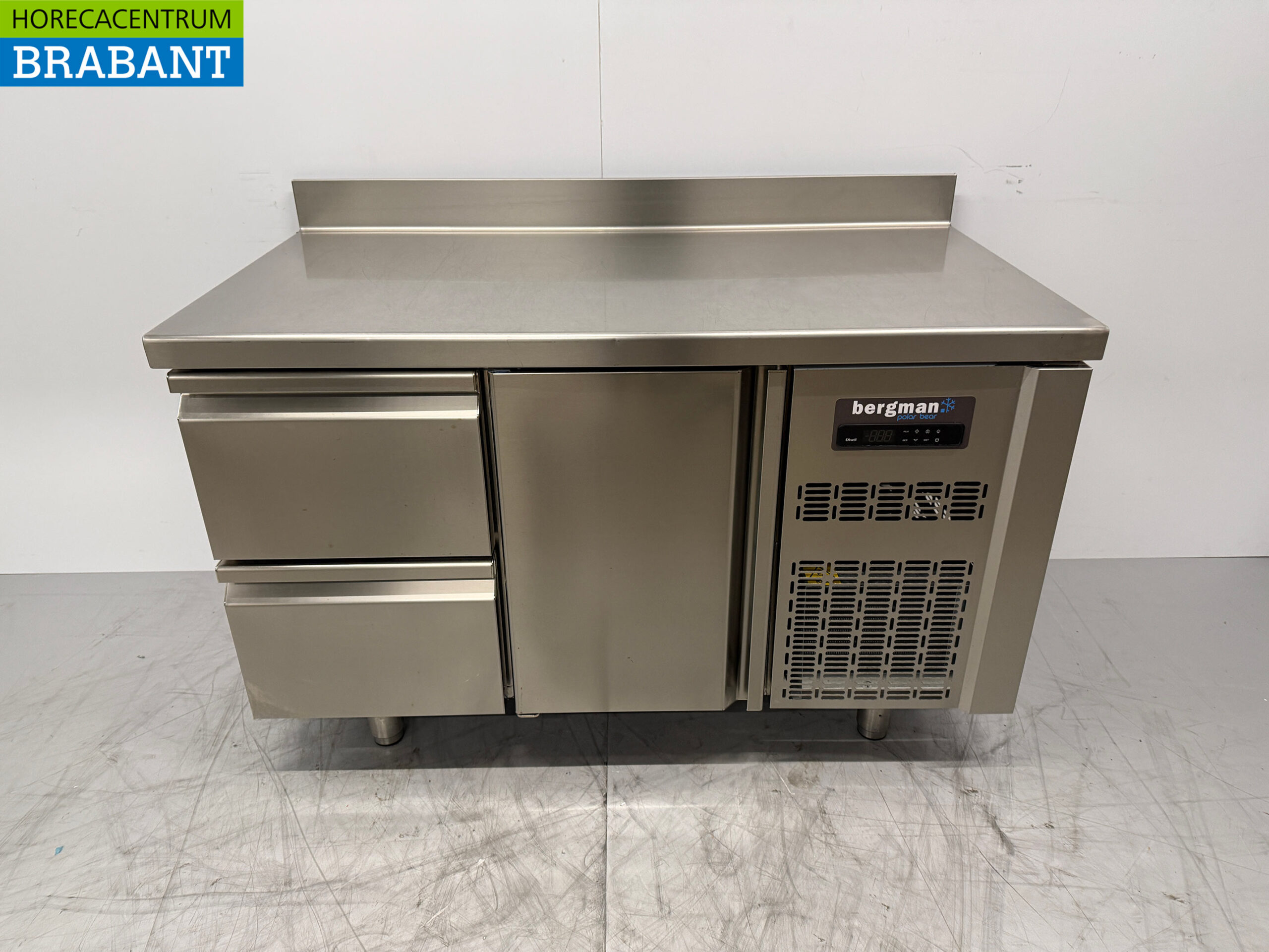 Stainless steel Coreco Premium freezer workbench 2 drawers and 1 door 1/1 gastronorm 134,5 cm Horeca