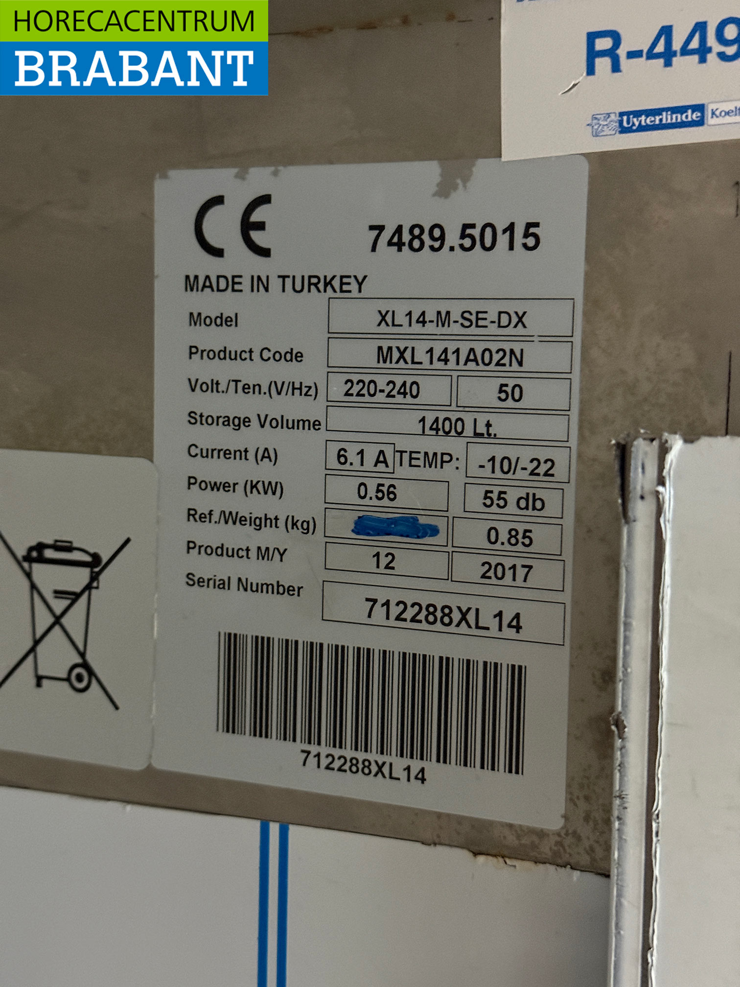 Stainless steel Combisteel Double Door Freezer 1400 liters 230V Horeca - Image 5