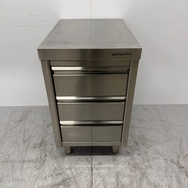 Stainless steel Work Cabinet Drawer Cabinet 3 Drawers 50 x 70 x 87 cm Catering