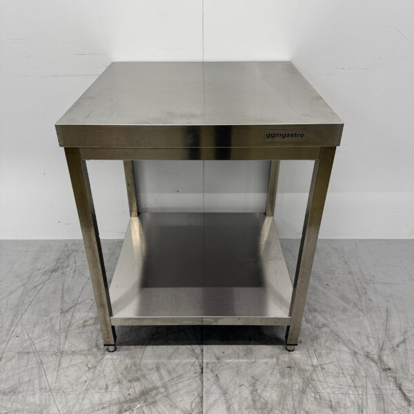 Stainless steel Worktable with undershelf 70 x 70 x 87 cm Catering