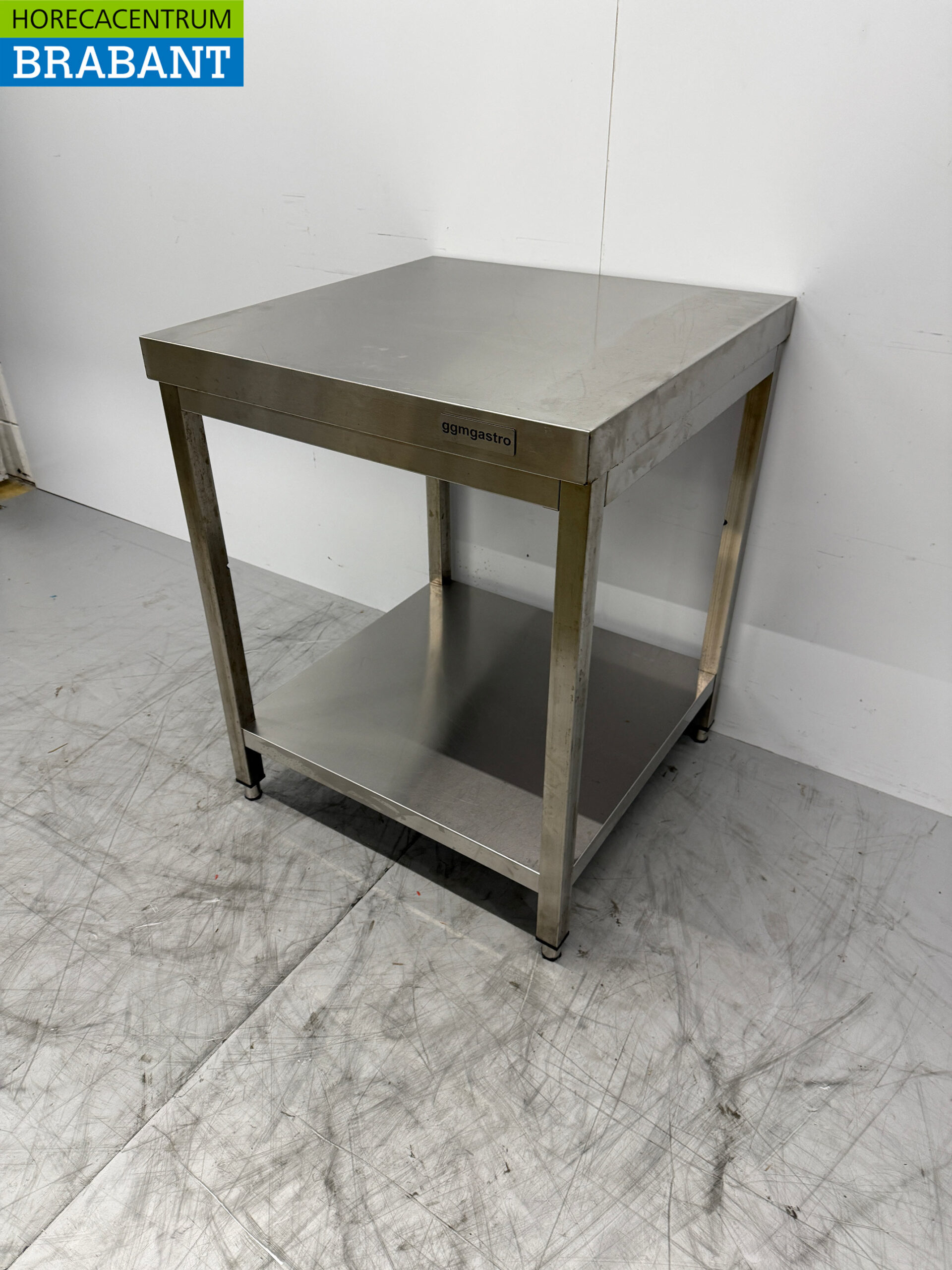 Stainless steel Worktable with undershelf 70 x 70 x 87 cm Catering - Image 2