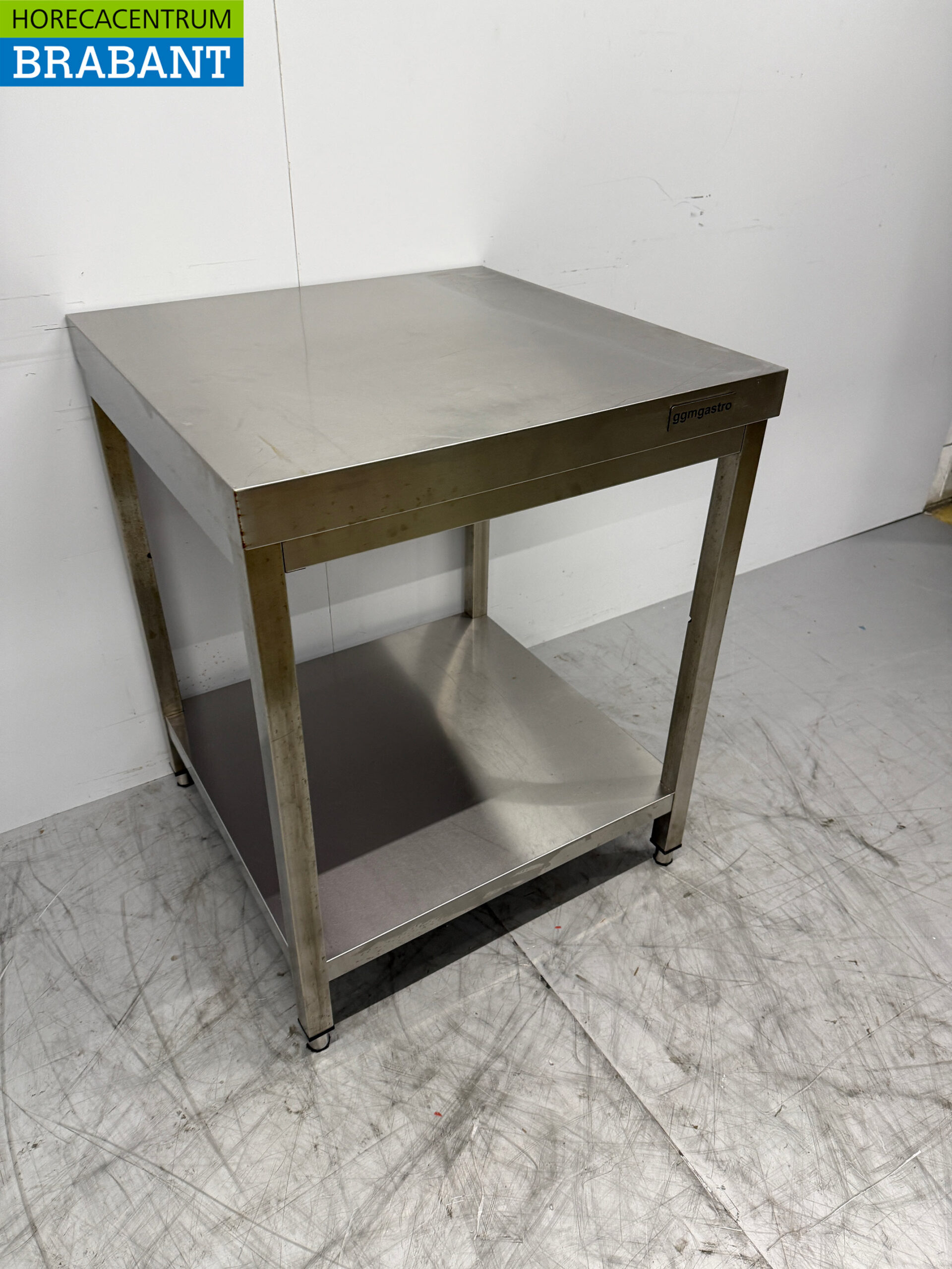 Stainless steel Worktable with undershelf 70 x 70 x 87 cm Catering - Image 3
