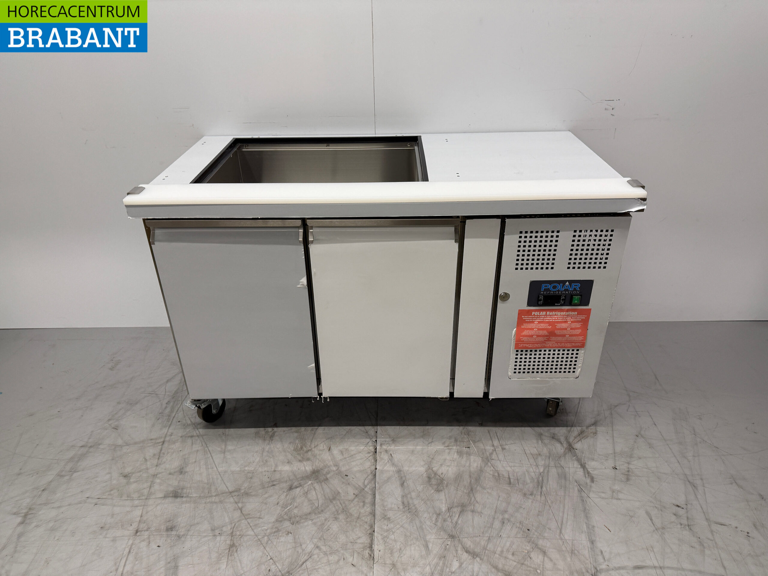 Stainless steel Polar Mobile Saladette 2 Doors 230V Catering