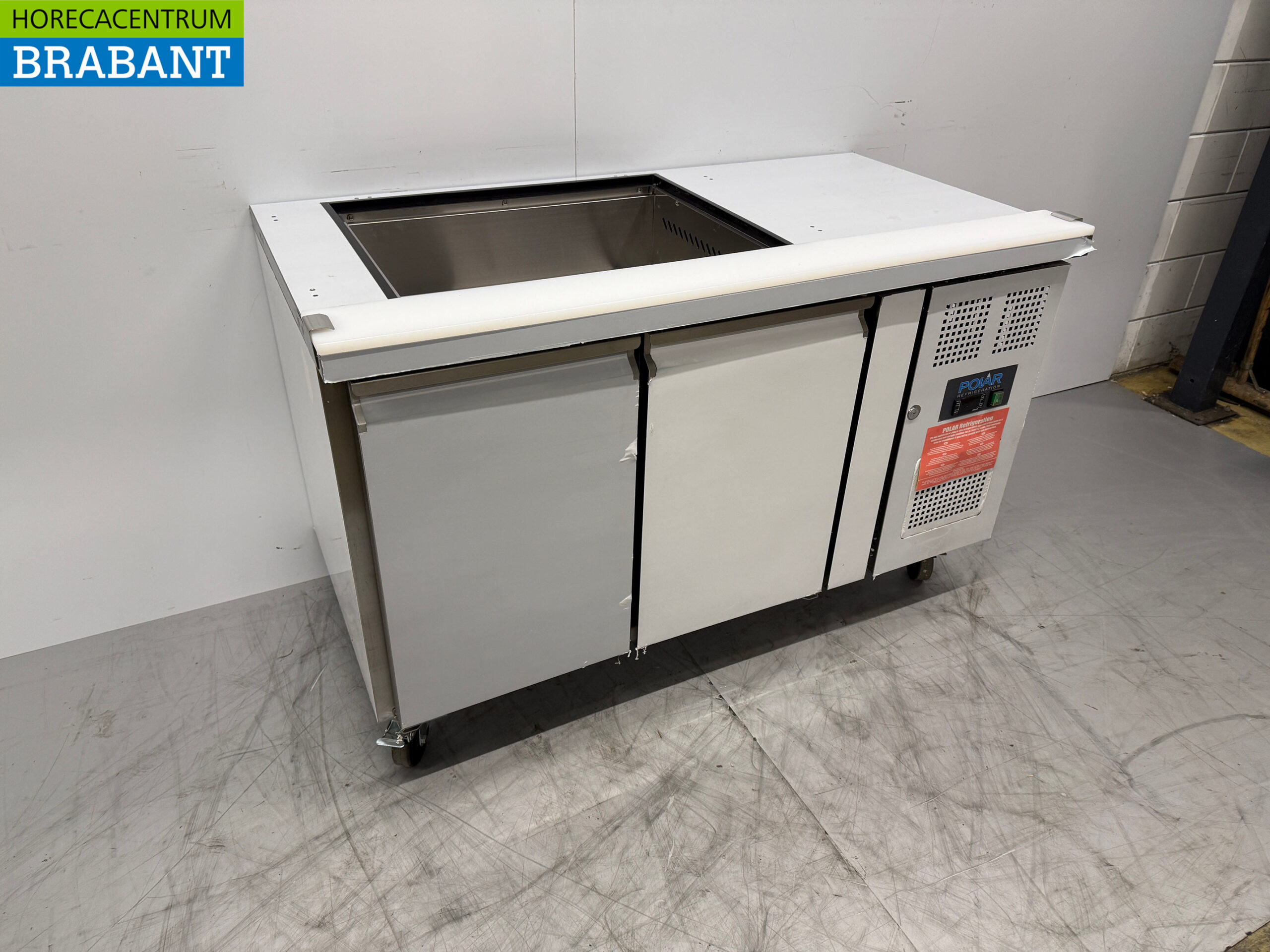 Stainless steel Polar Mobile Saladette 2 Doors 230V Catering - Image 3