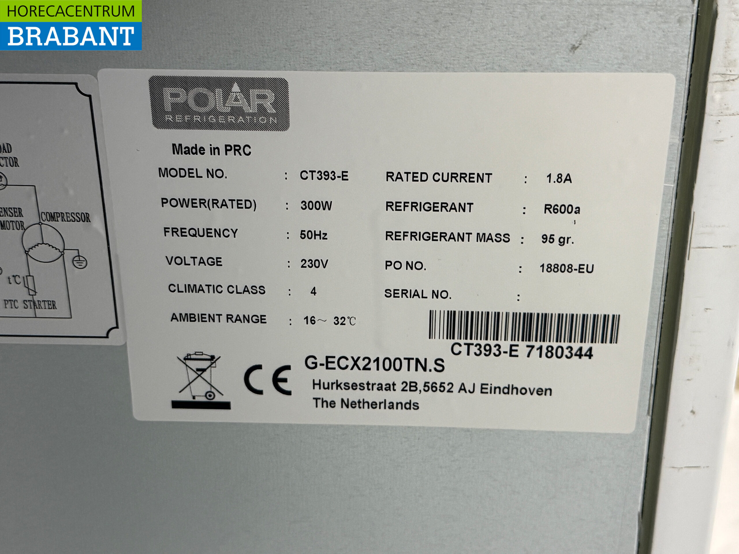 Stainless steel Polar Mobile Saladette 2 Doors 230V Catering - Image 6