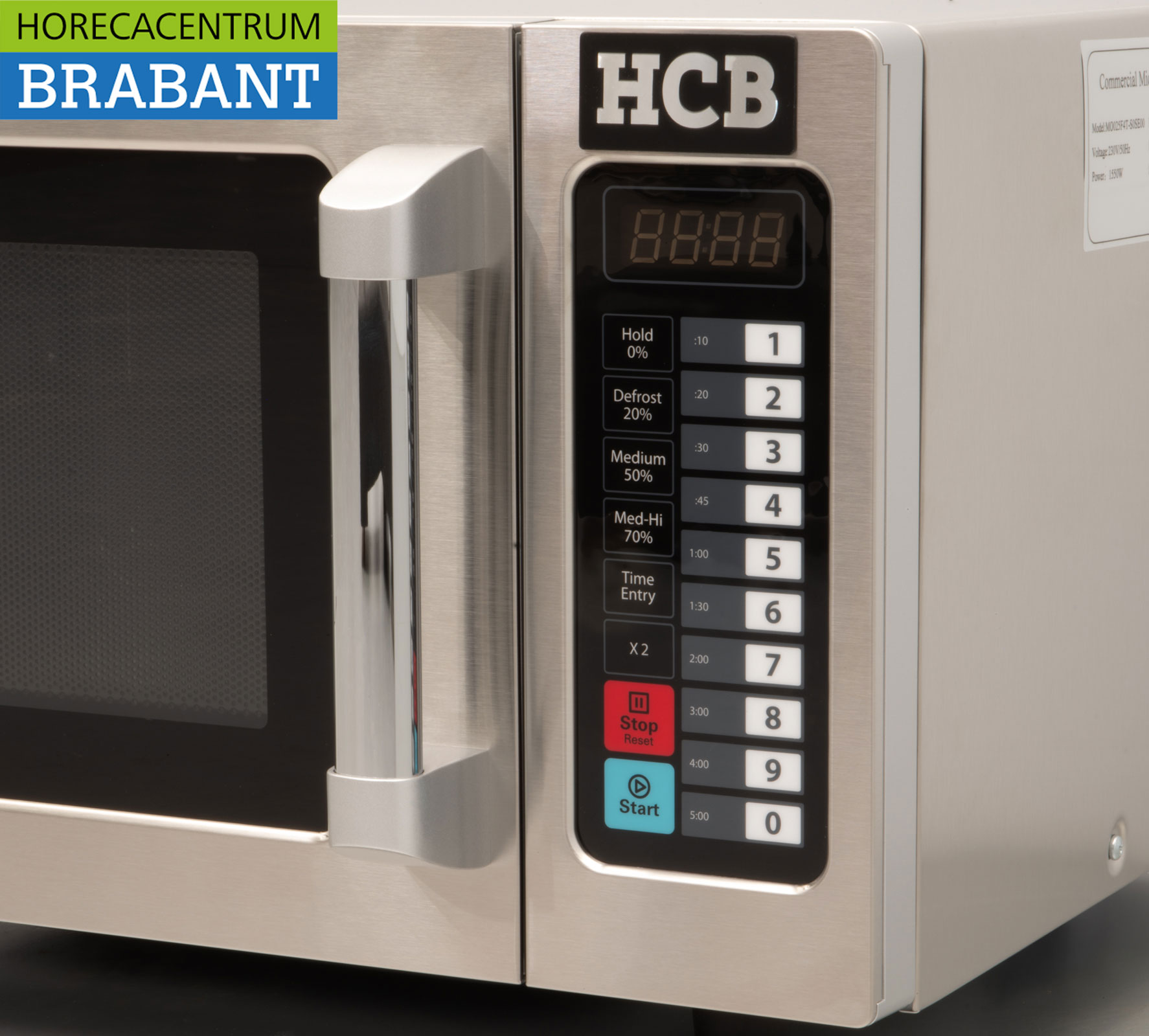 HCB stainless steel Microwave 25 liters 1000 watts 230V Catering - Image 5