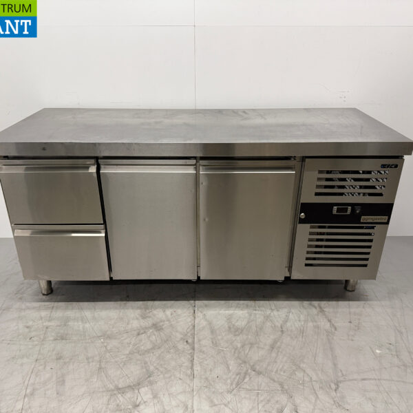 Stainless steel Refrigerated Workbench 2 Doors and 2 Drawers 179.5 cm 230V Catering