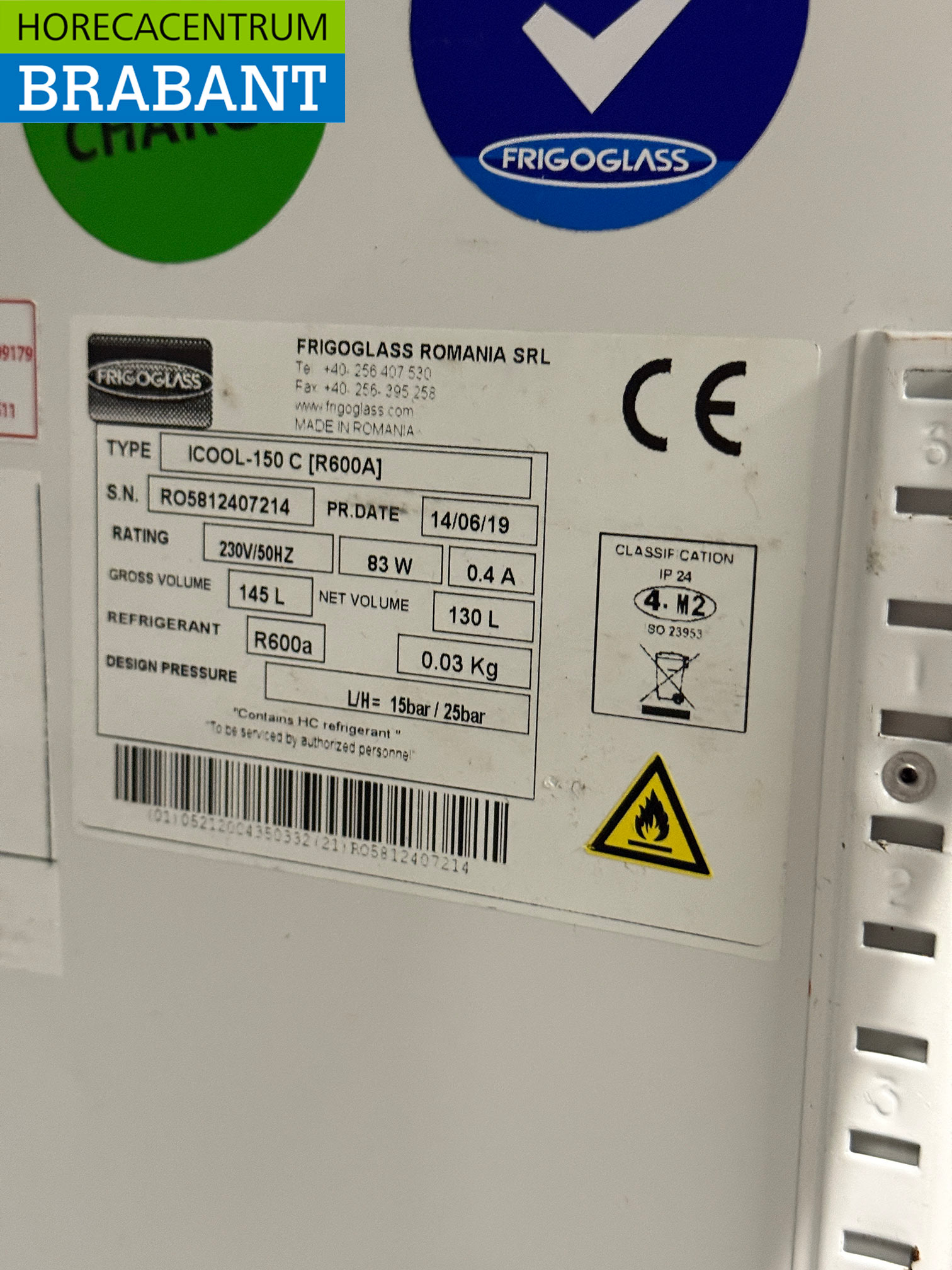 Coca Cola Glass Door Refrigerator 1 Door 145 liters 230V Catering - Image 5