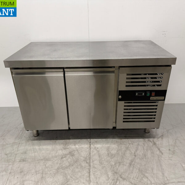 Stainless steel Freezer Workbench 2 Doors 136 cm 230V Catering