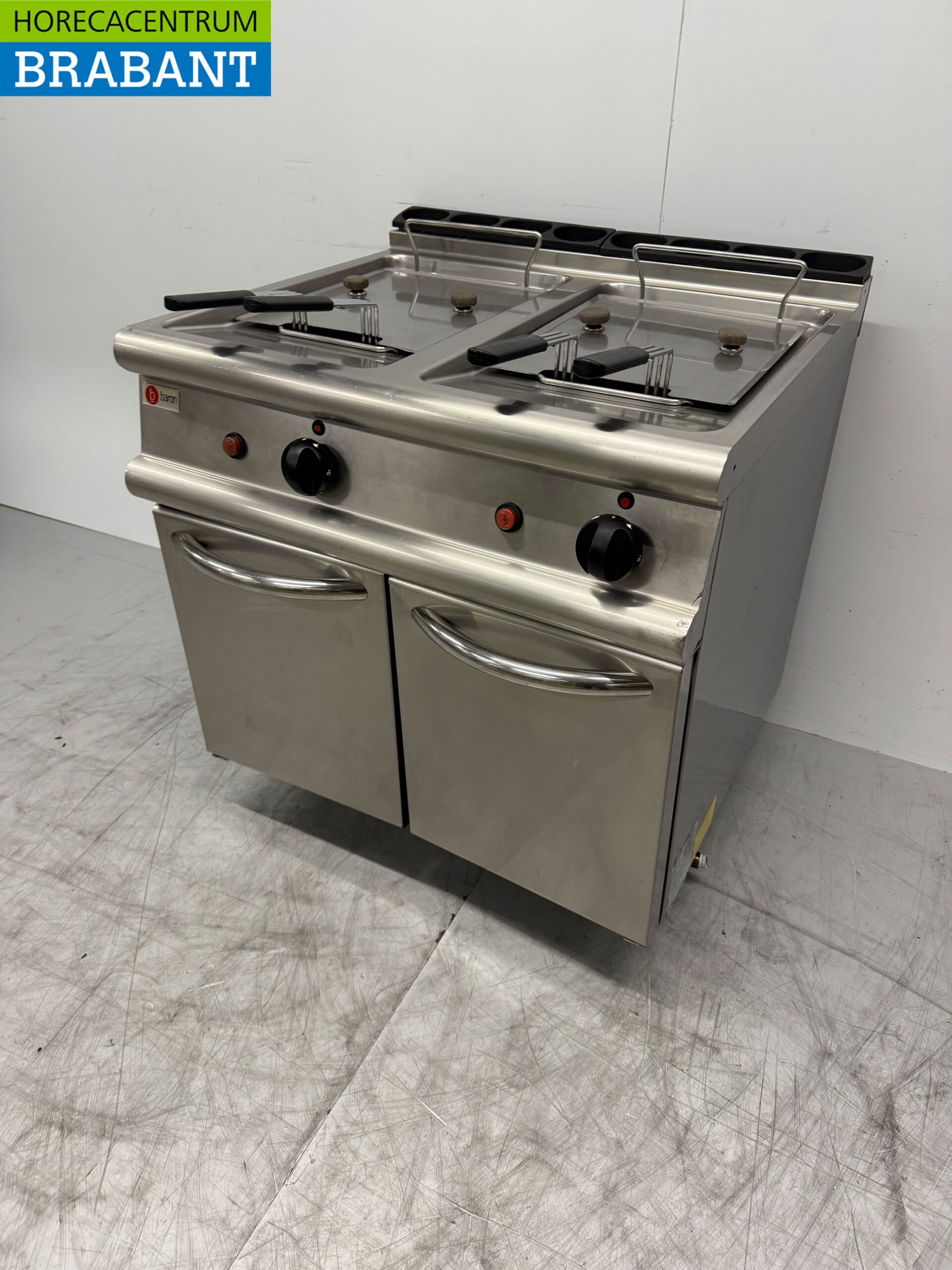 Stainless steel Baron Double Fryer 2 x 15 liter PROPAAN Catering - Image 2