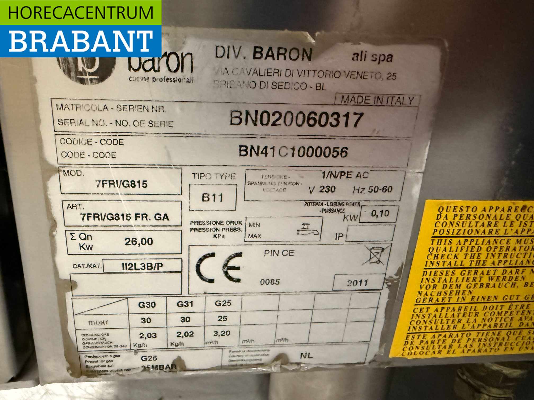 Stainless steel Baron Double Fryer 2 x 15 liter PROPAAN Catering - Image 7