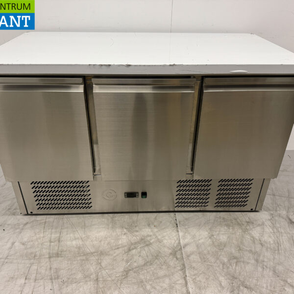 Stainless steel Refrigerated Workbench 3 doors 136 cm 230V Catering